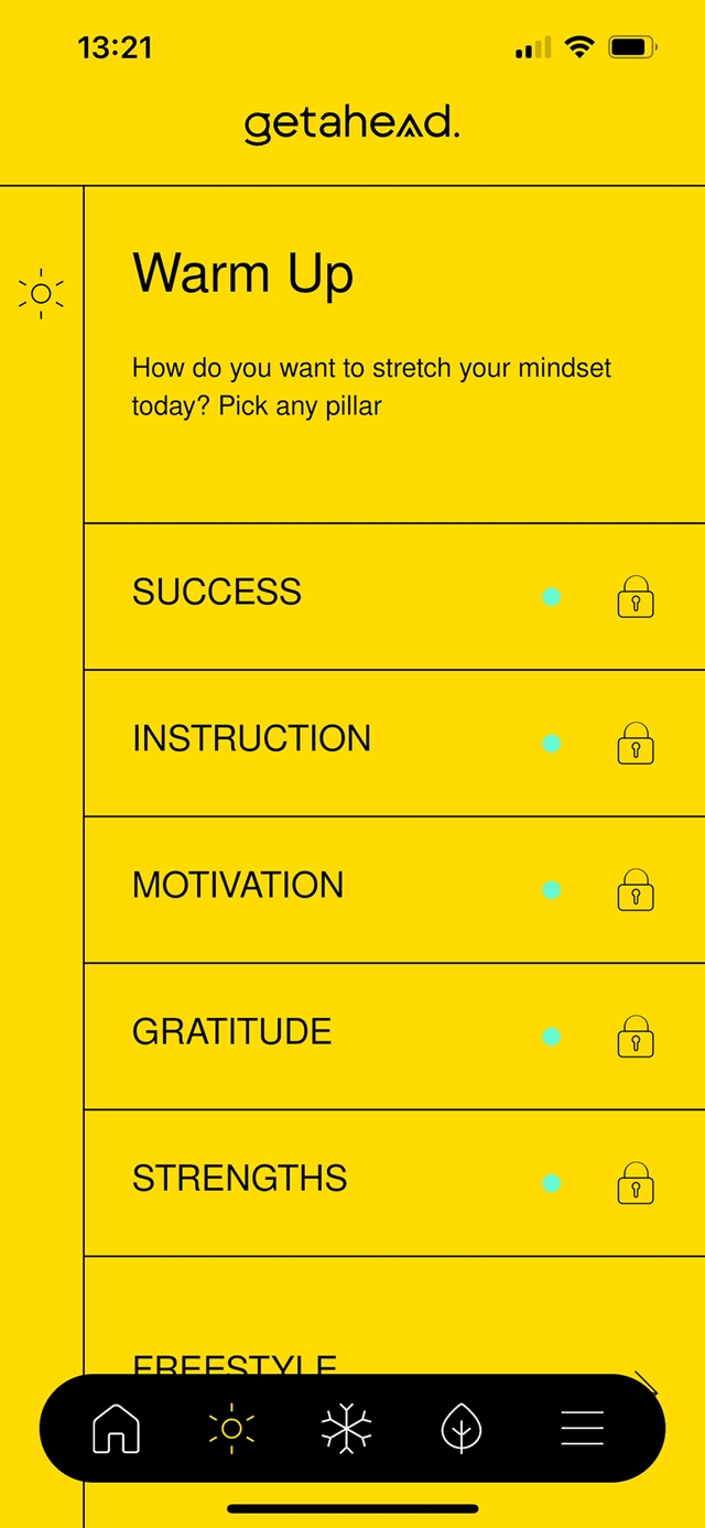 Getahead app screen 3