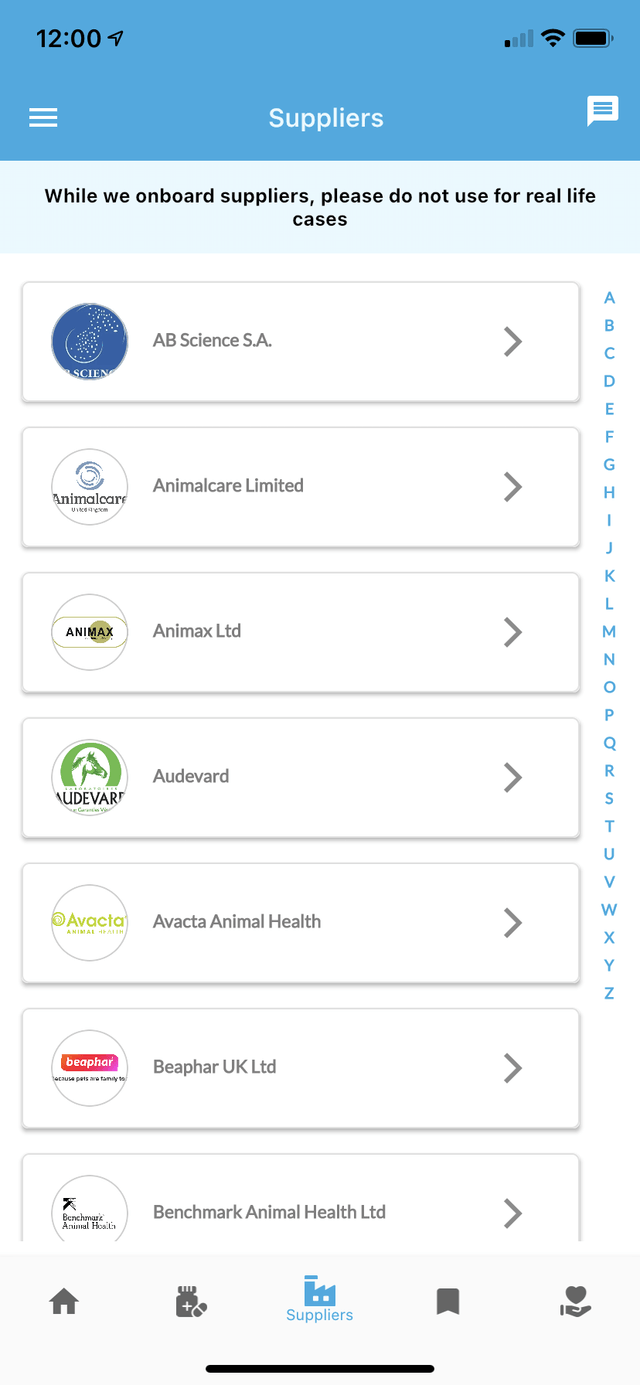 VetNexa app product screens