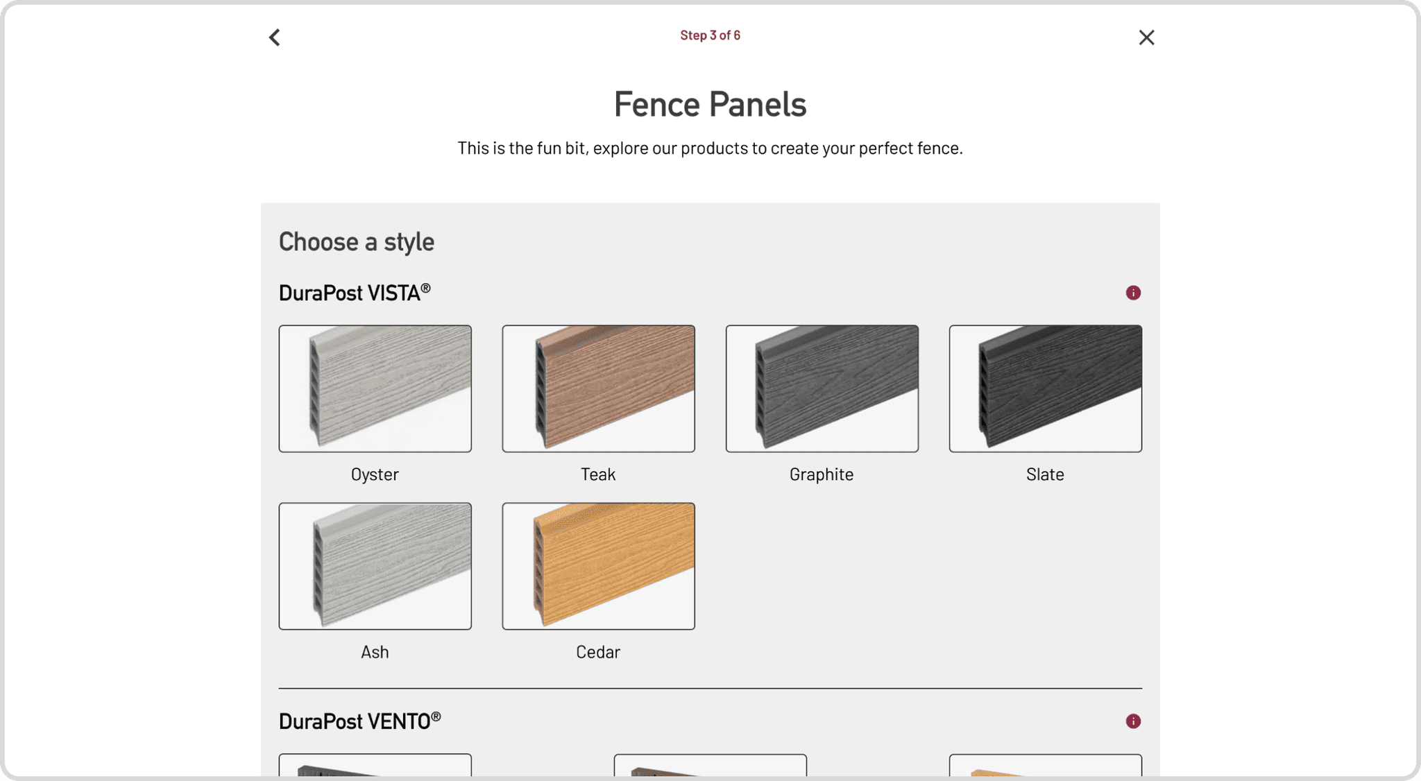 Birkdale fence builder material selector