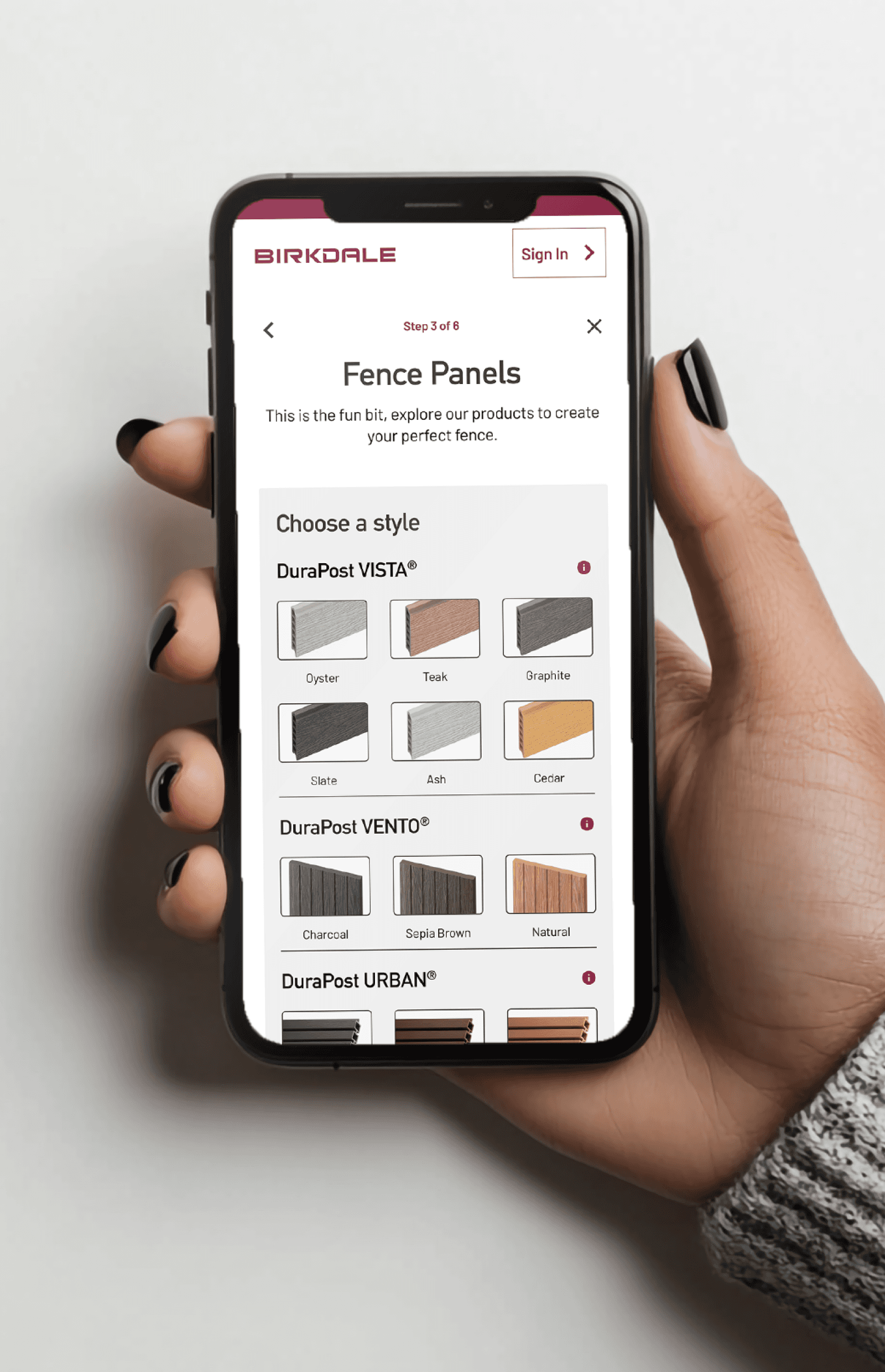 Birkdale Website on mobile