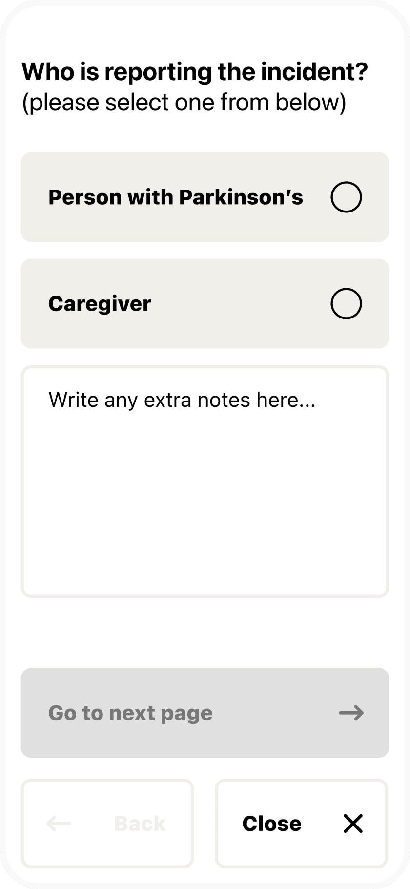 iFell App notes