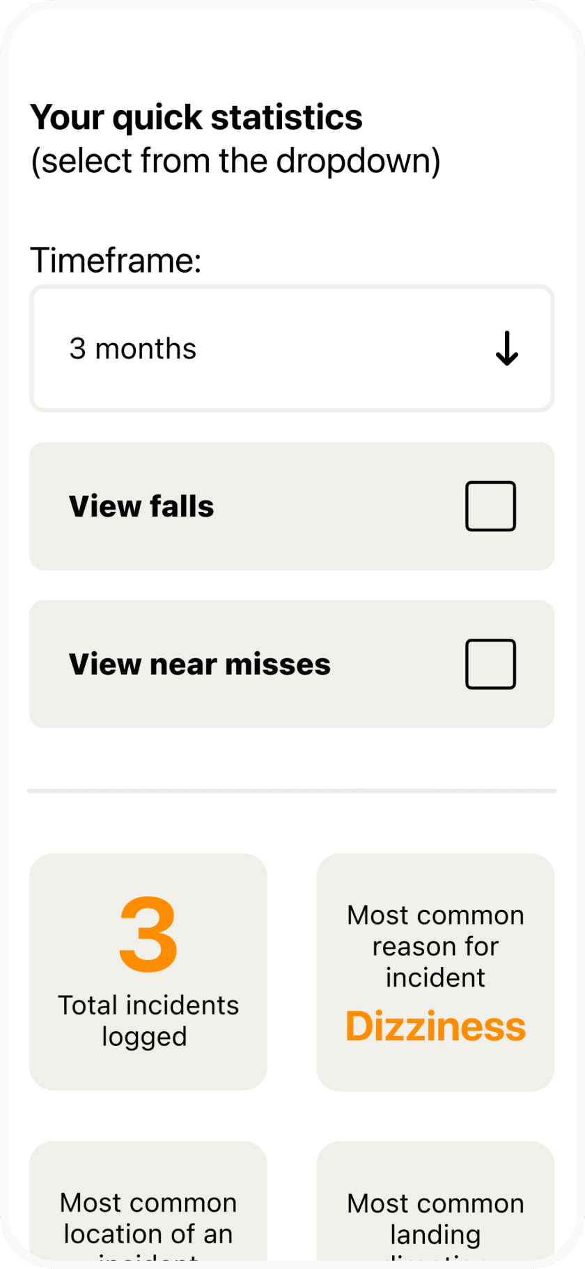 iFell App onboarding
