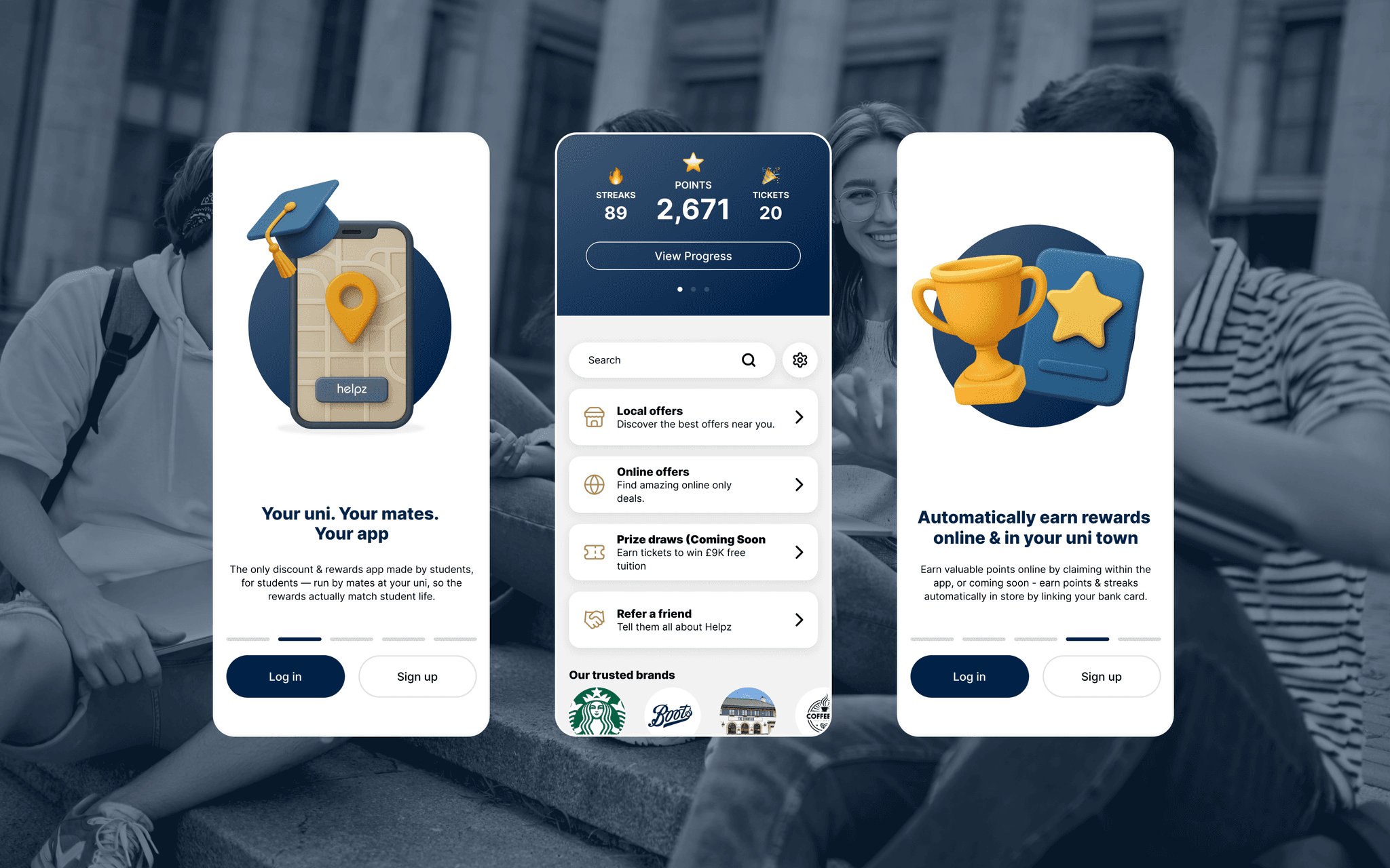 Helpz Mobile App Header Images