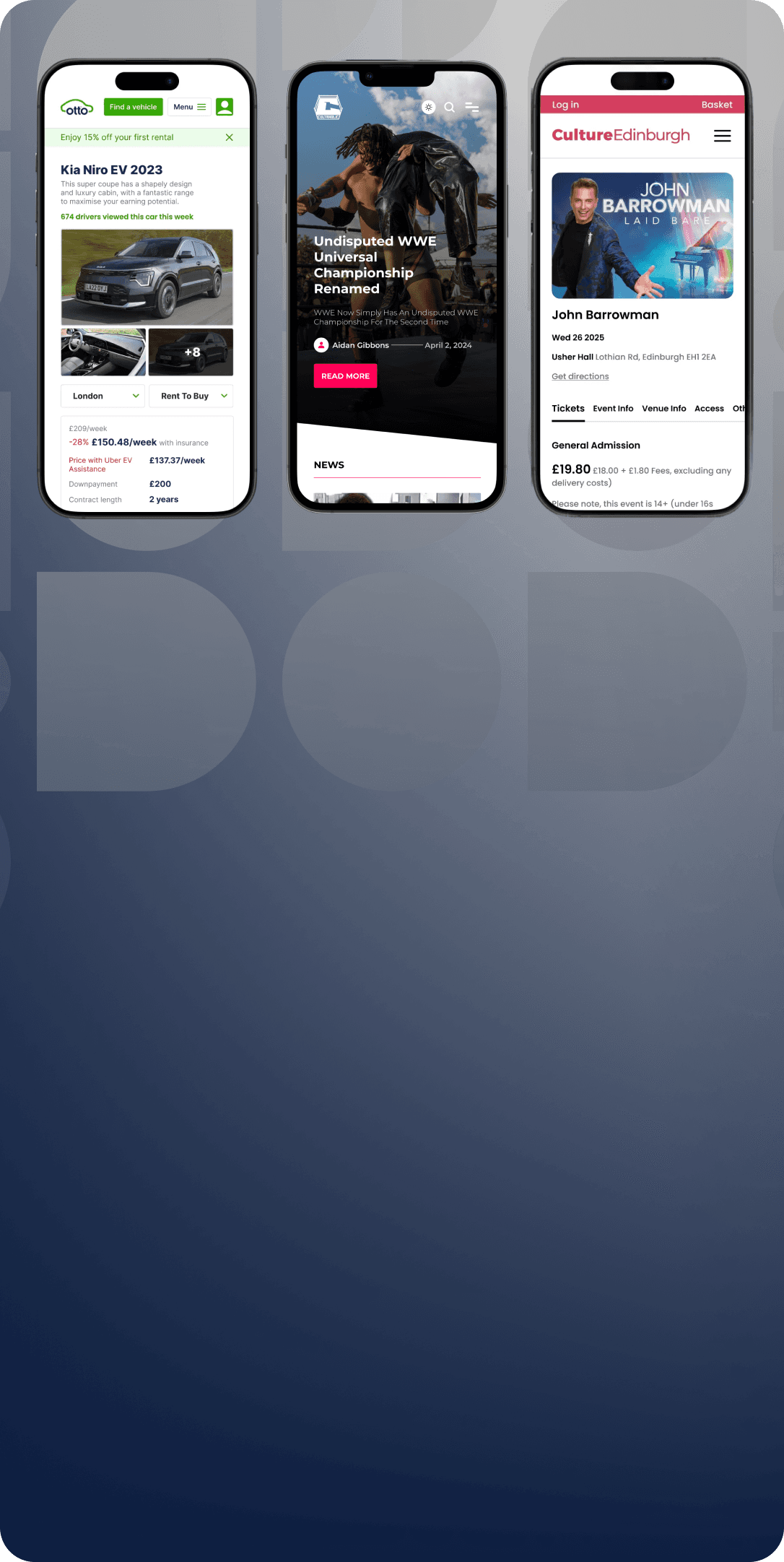 Arch header sectors mobile