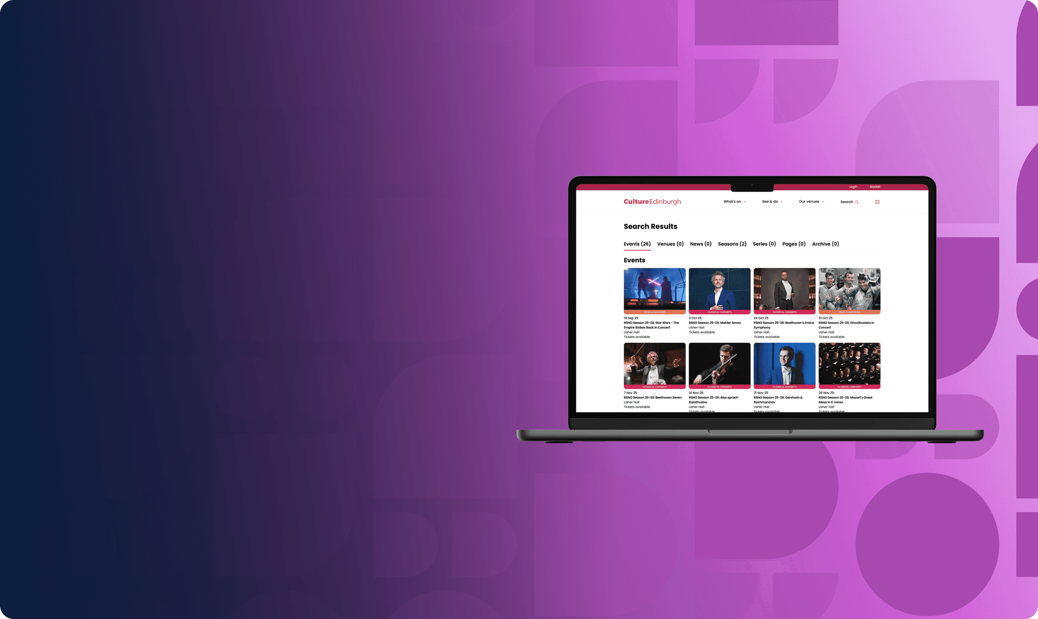 Arch website Header services desktop