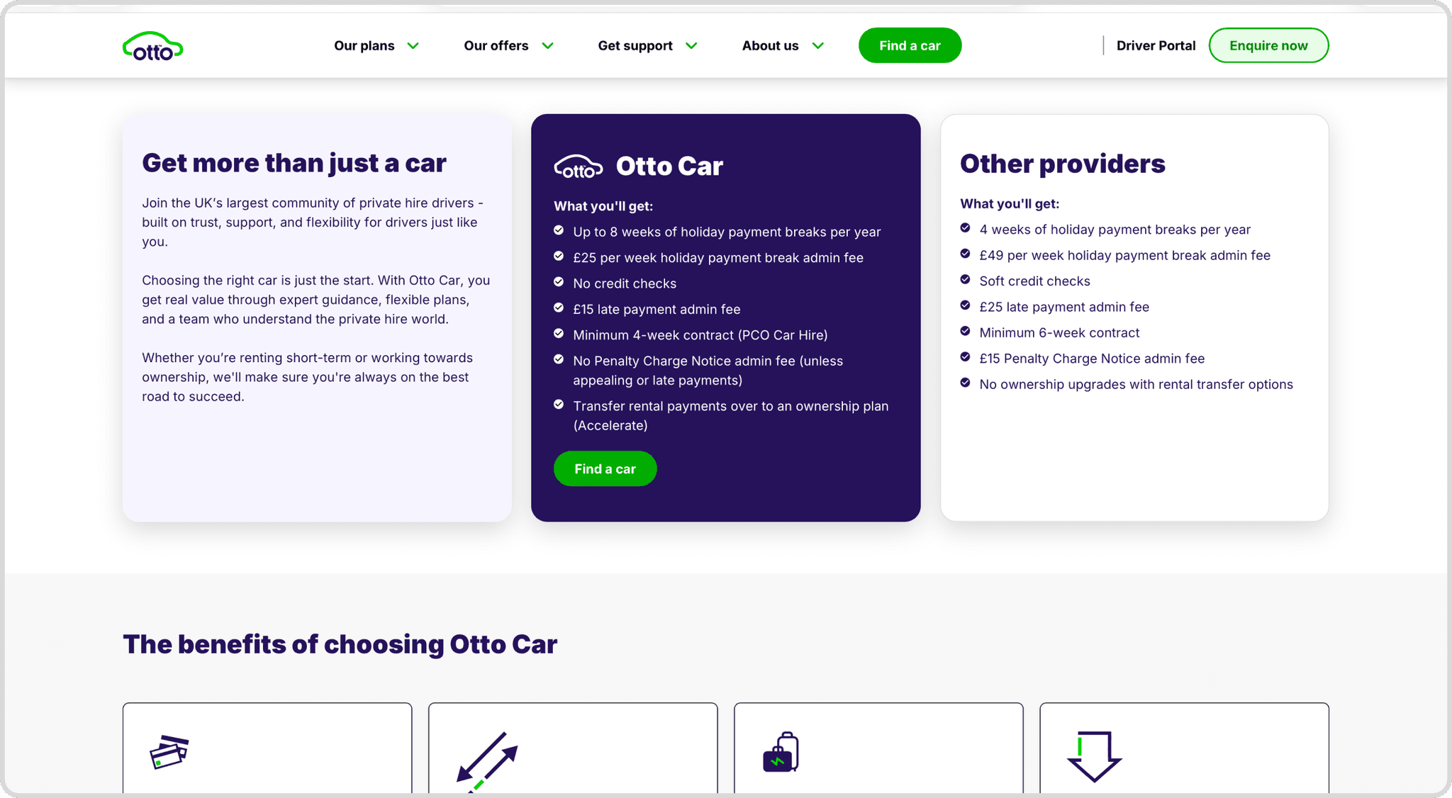 Otto car website component