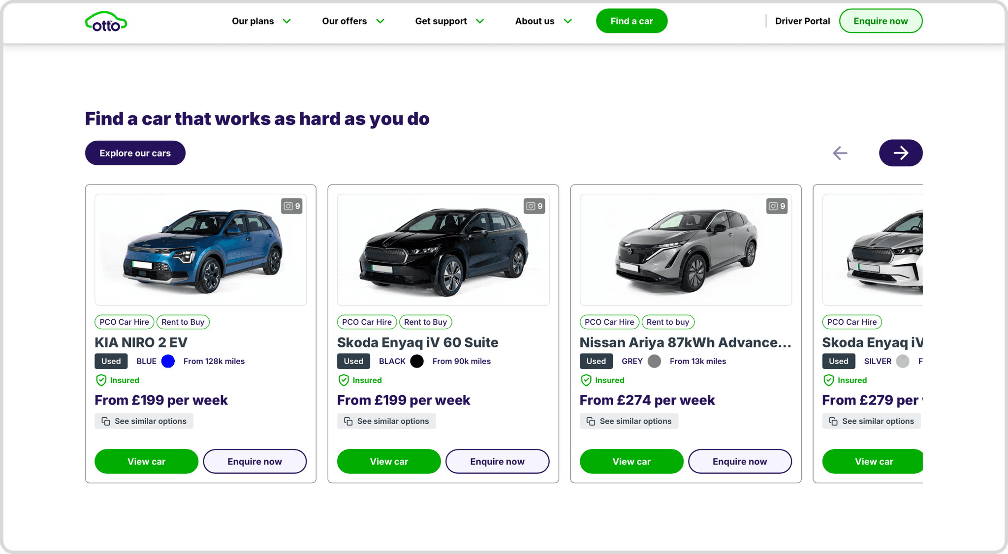 Otto Car website