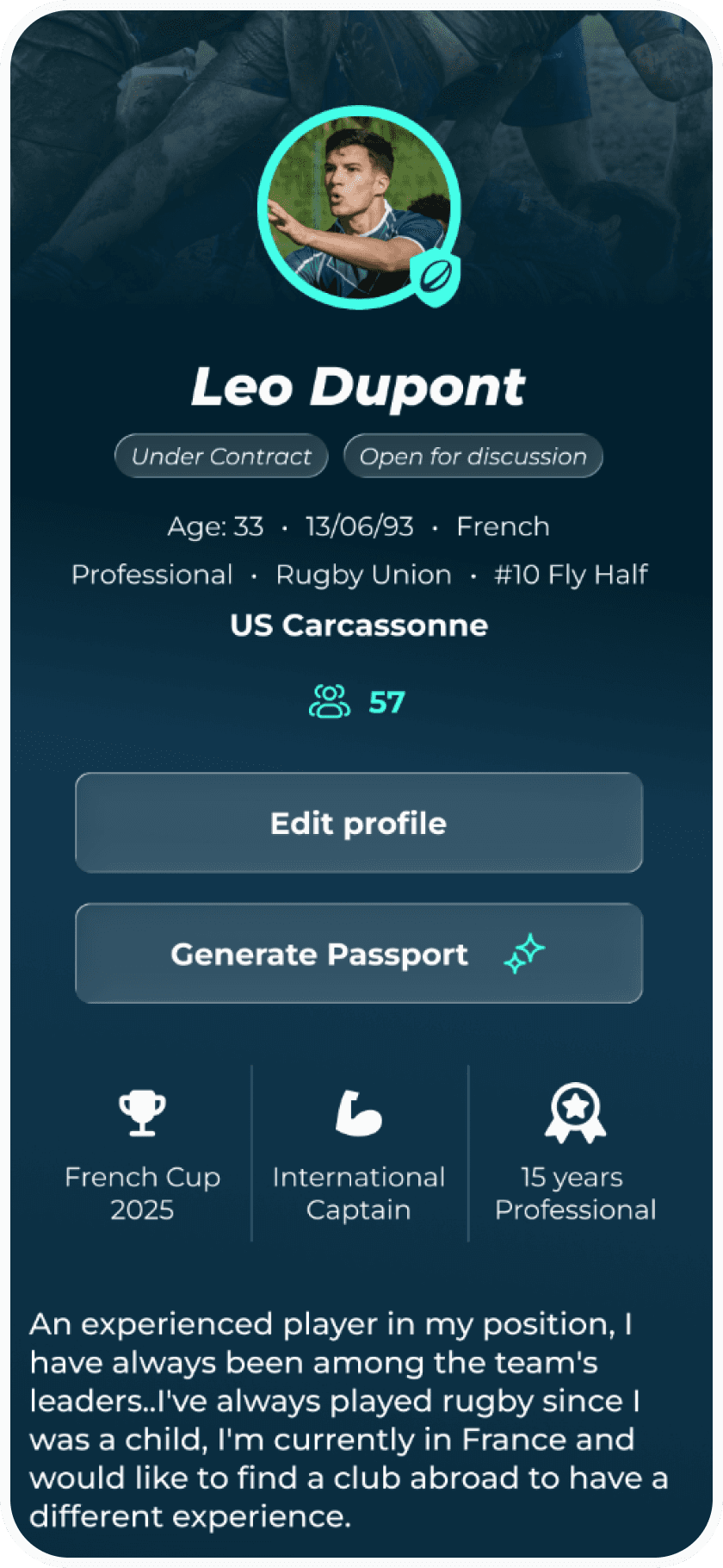 Rugby link paid profile