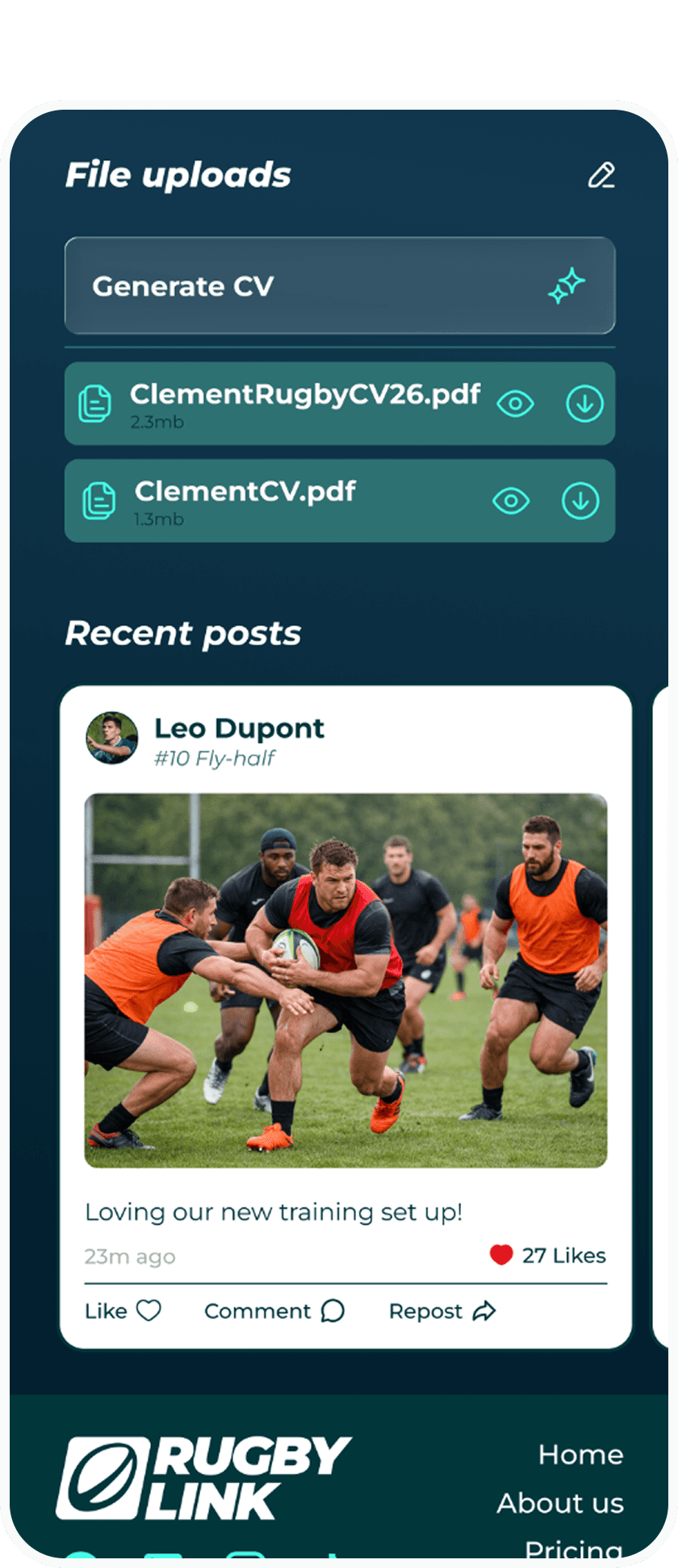 Rugby Link file uploads