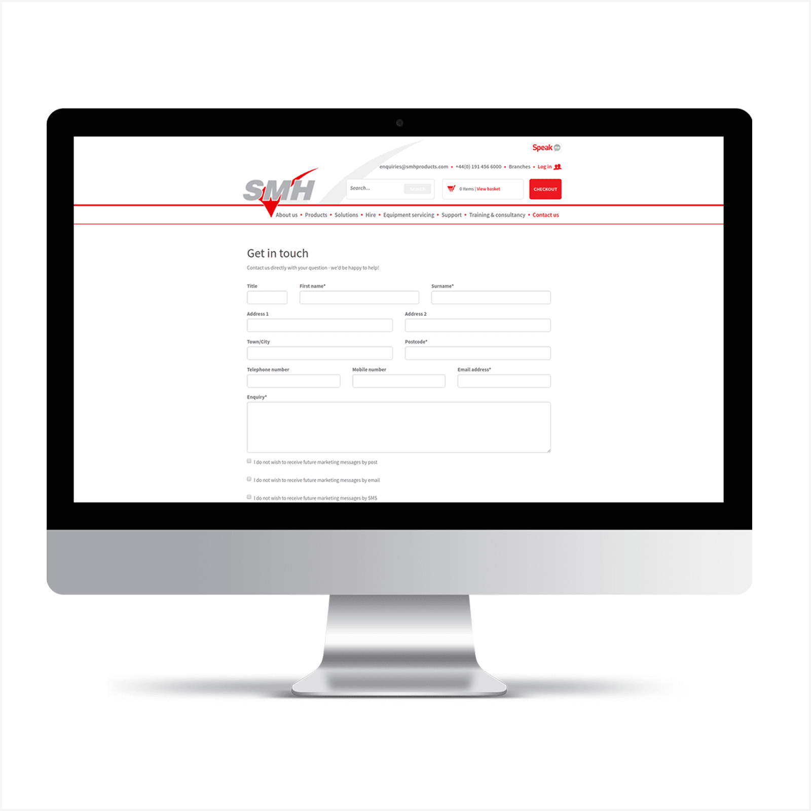 SMH Product page website