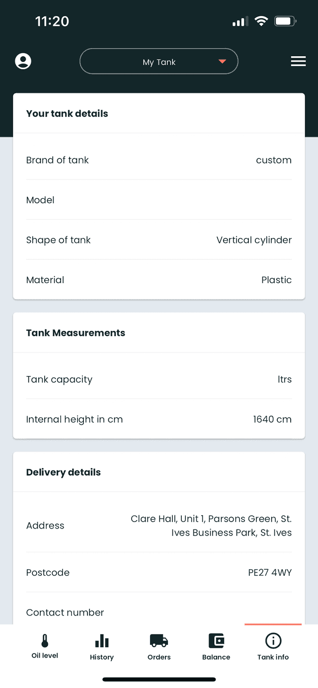 Boiler Juice Ordering page