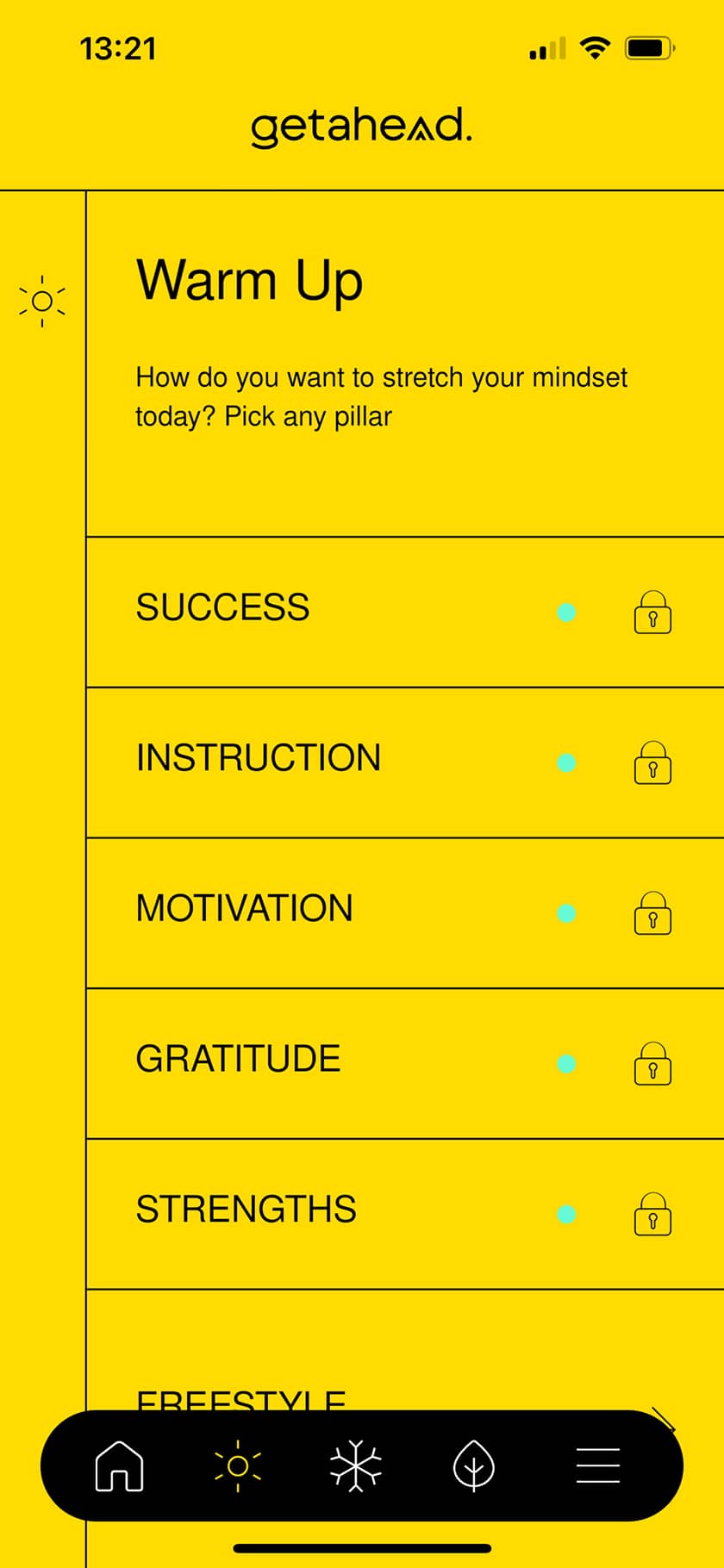 Getahead app screen 3