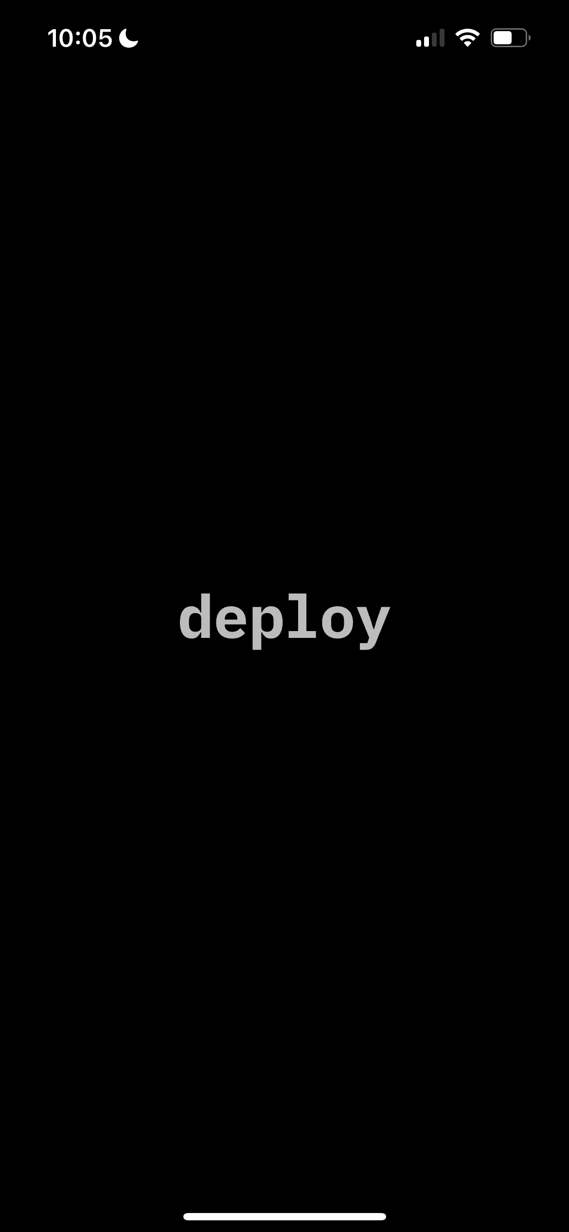 Deploy App splash screen