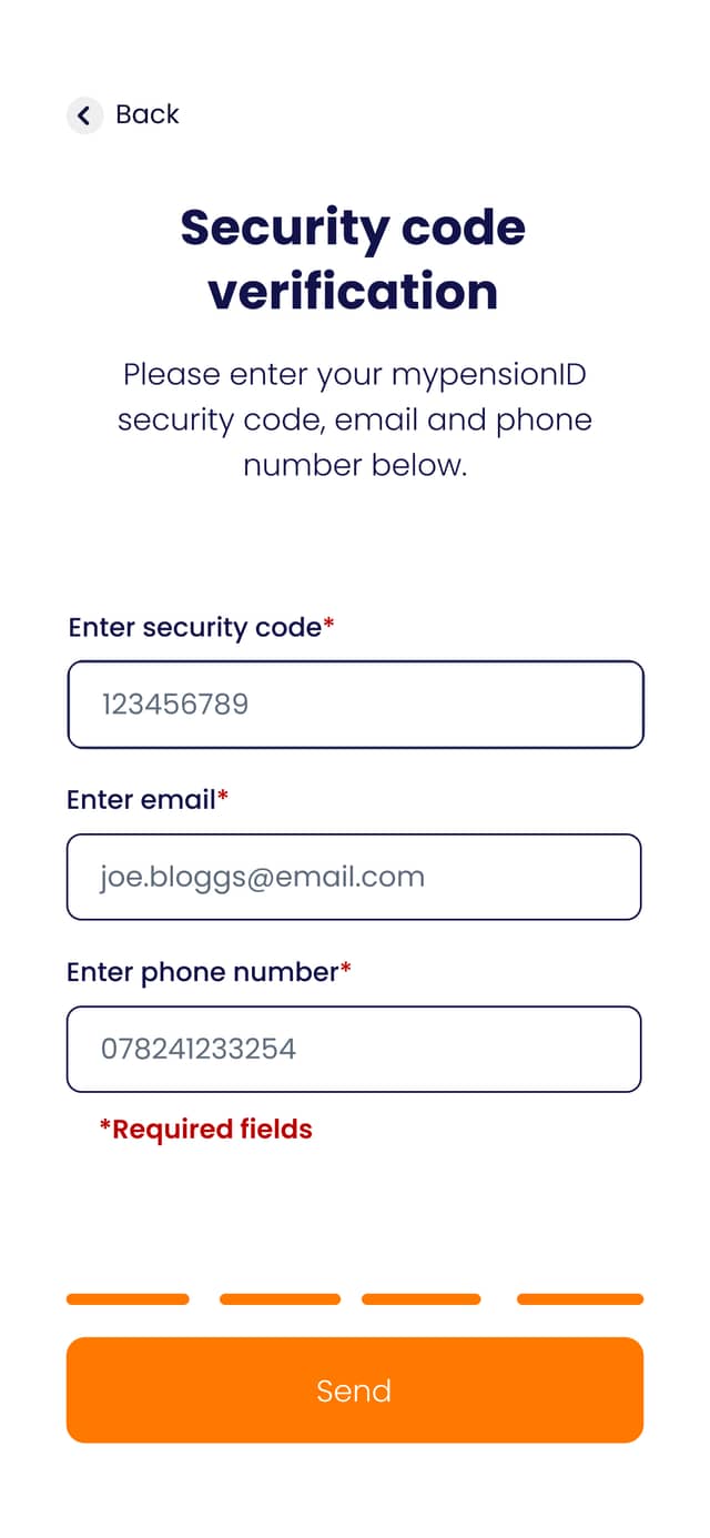 mypensionID verification