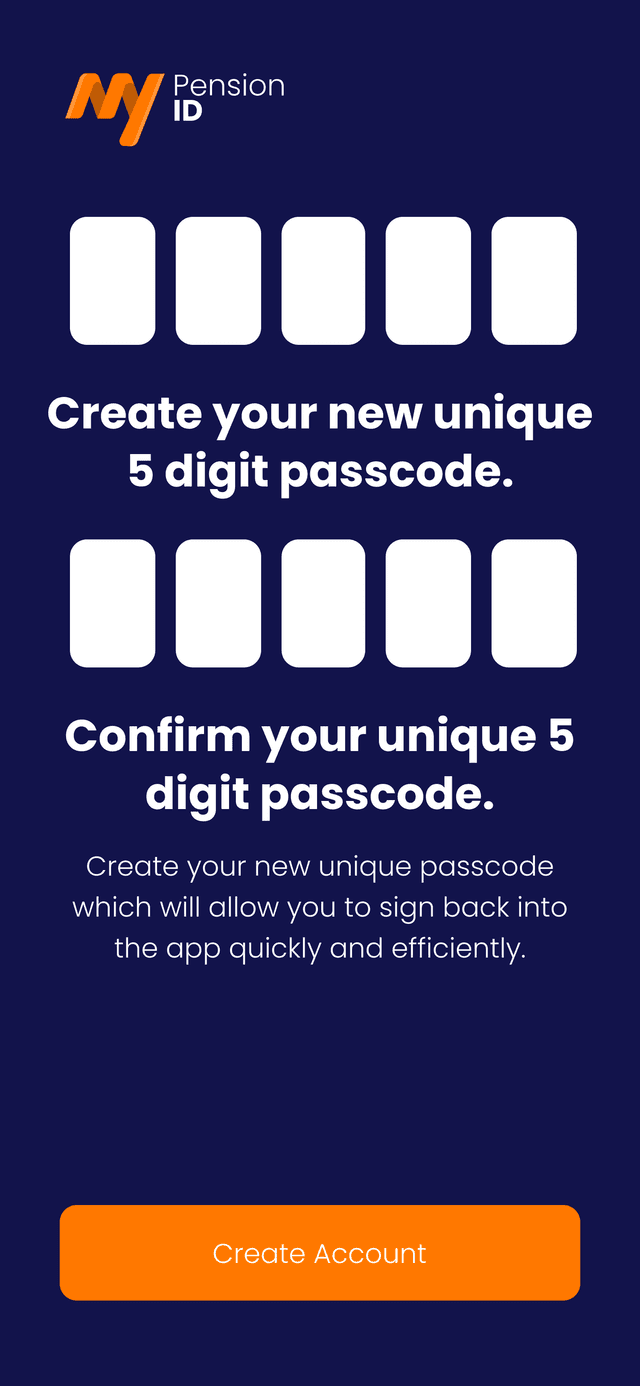 Pension ID App passcode
