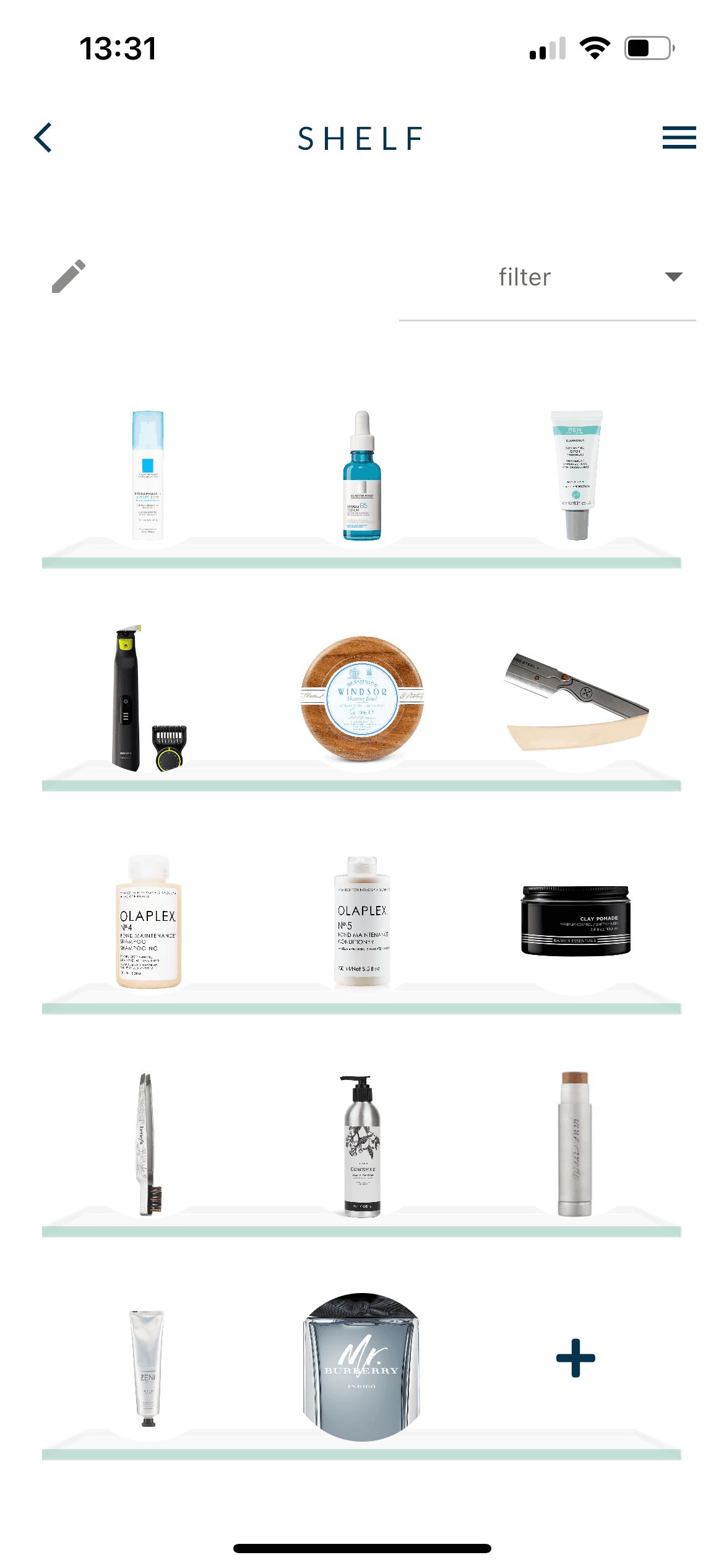 The SKIN App Homescreen