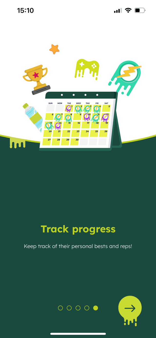Sweaty Game App progress tracker