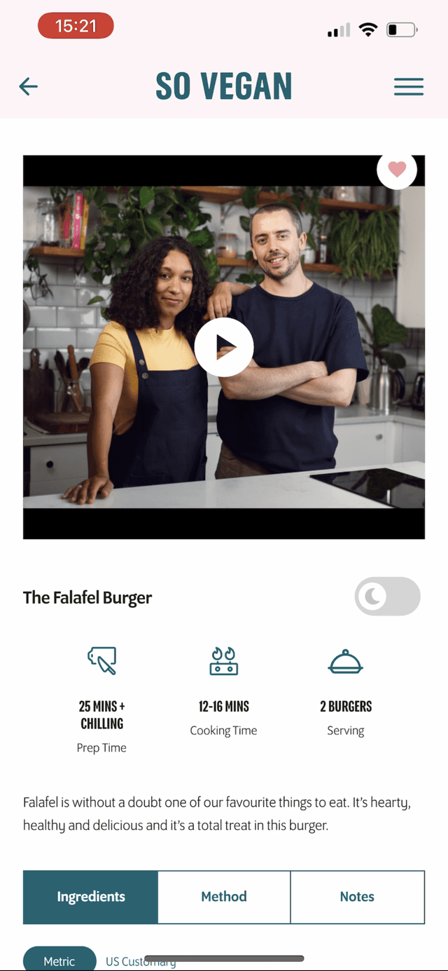 So Vegan app video