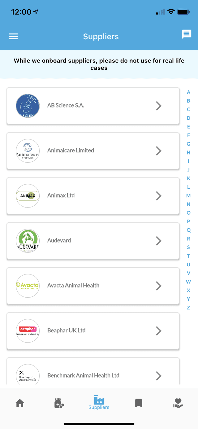 VetNexa app product screens