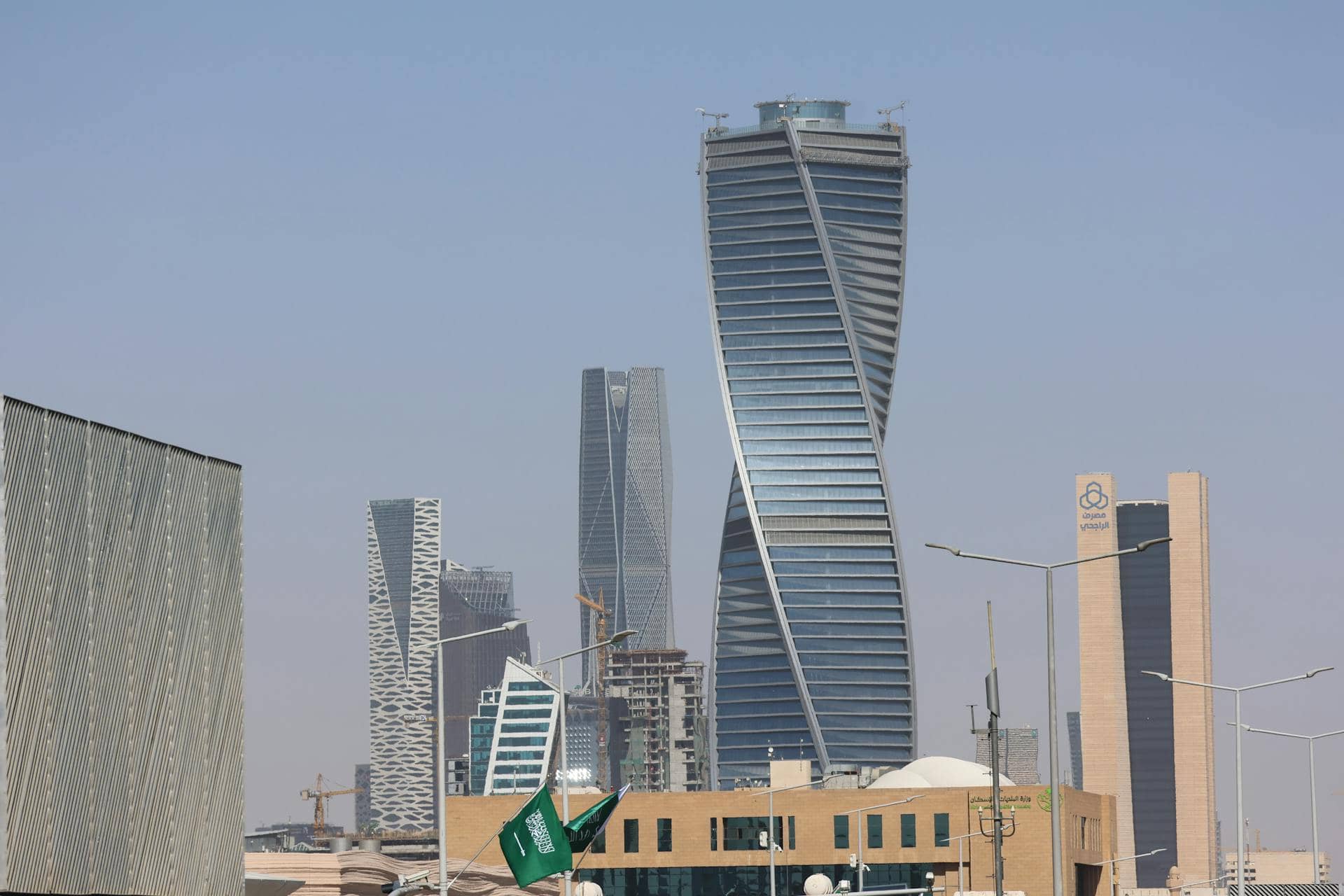 Web Development in Saudi Arabia, the business city skyline.