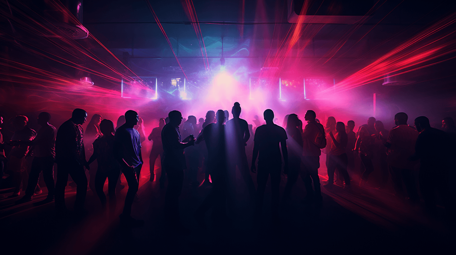 Crowded club scene