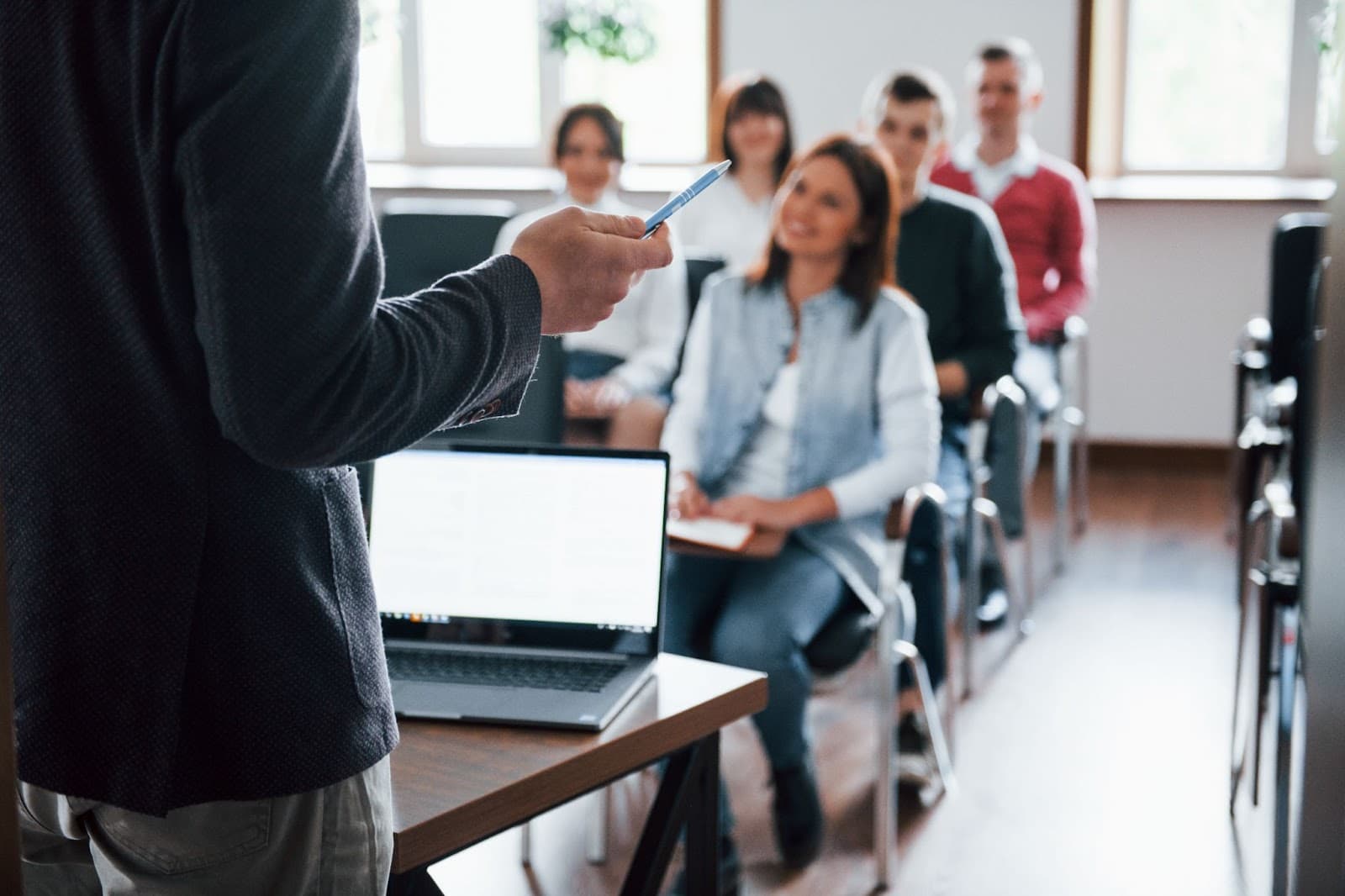 people in a classroom learning