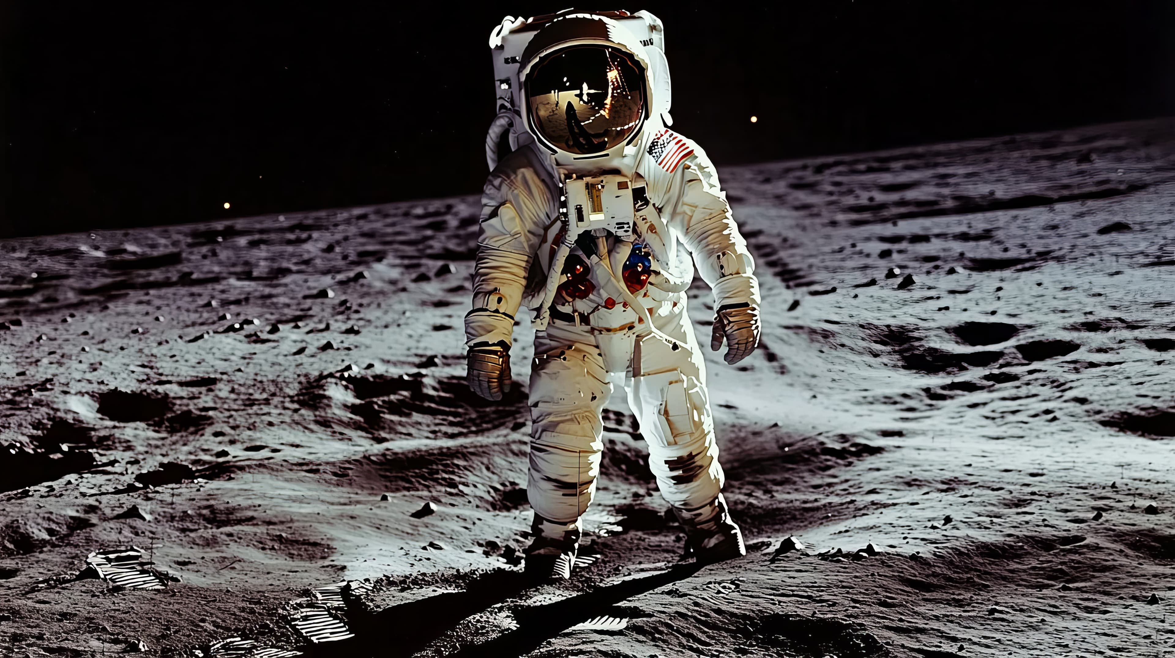Spaceman on the moon