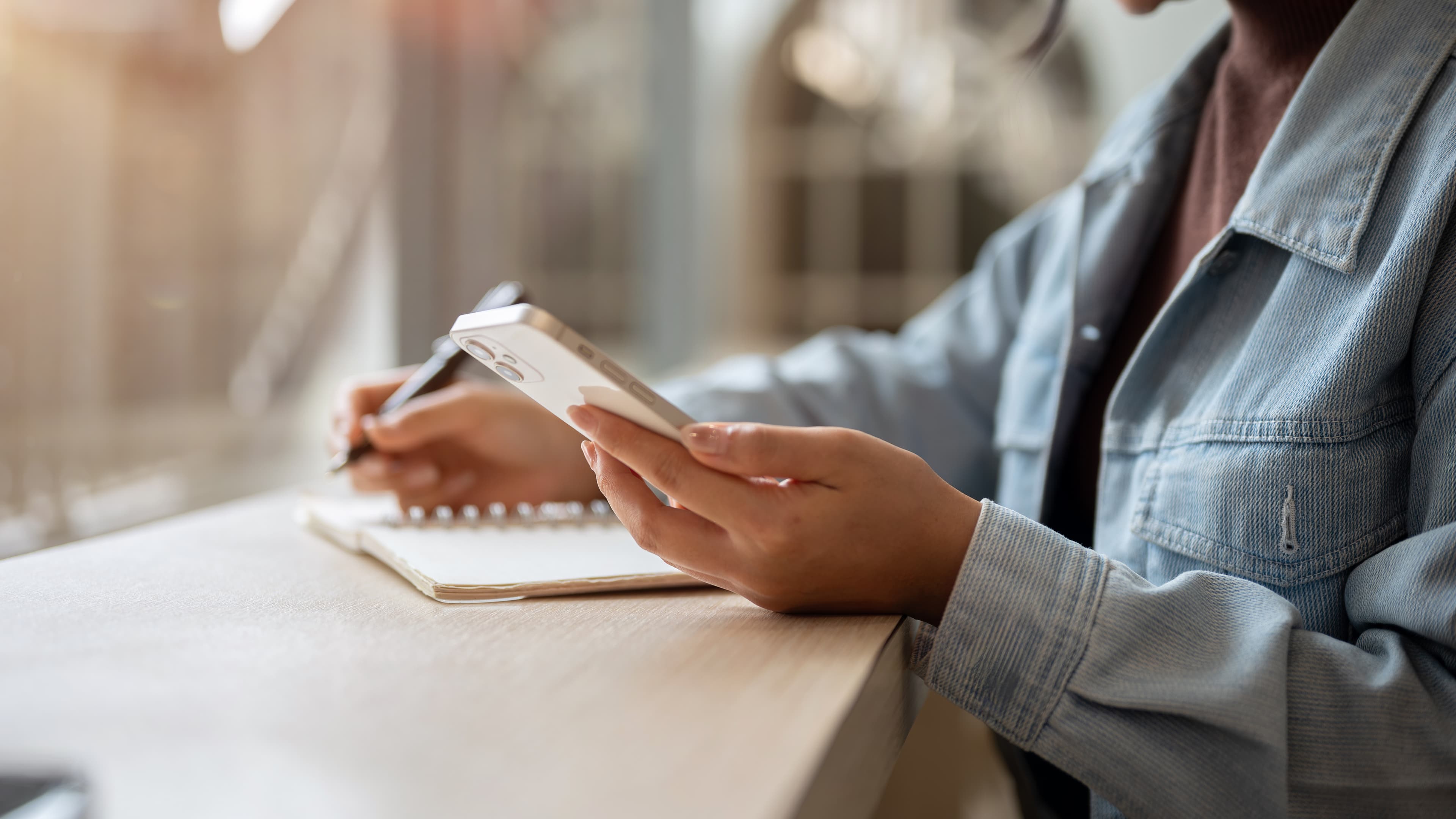 Person using a smartphone