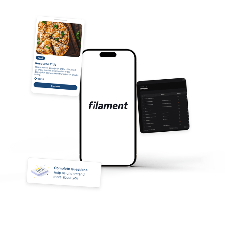 Filament logo on iphone