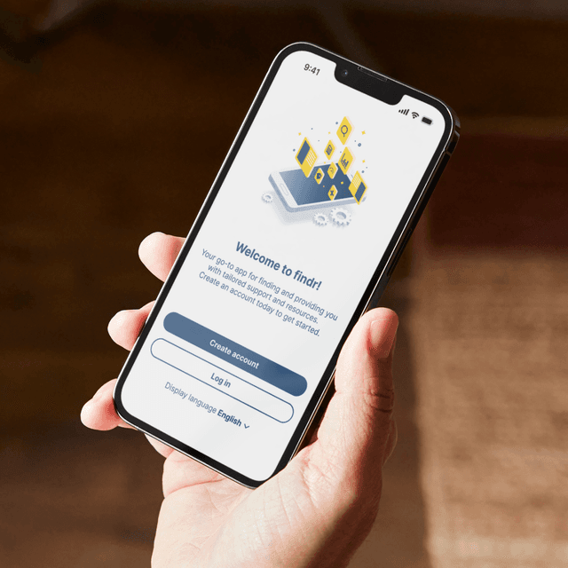Findr app on mobile