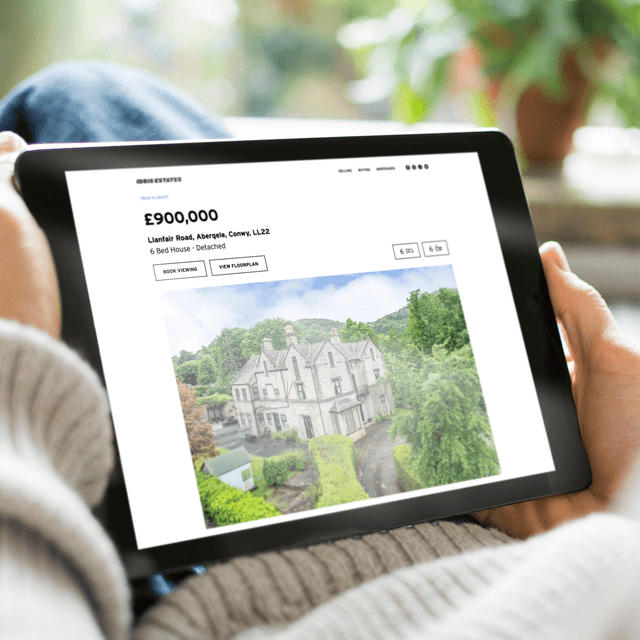 Idris Estates Website on ipad