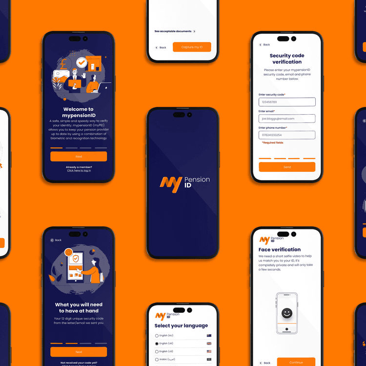 Pension ID app on mobile phones
