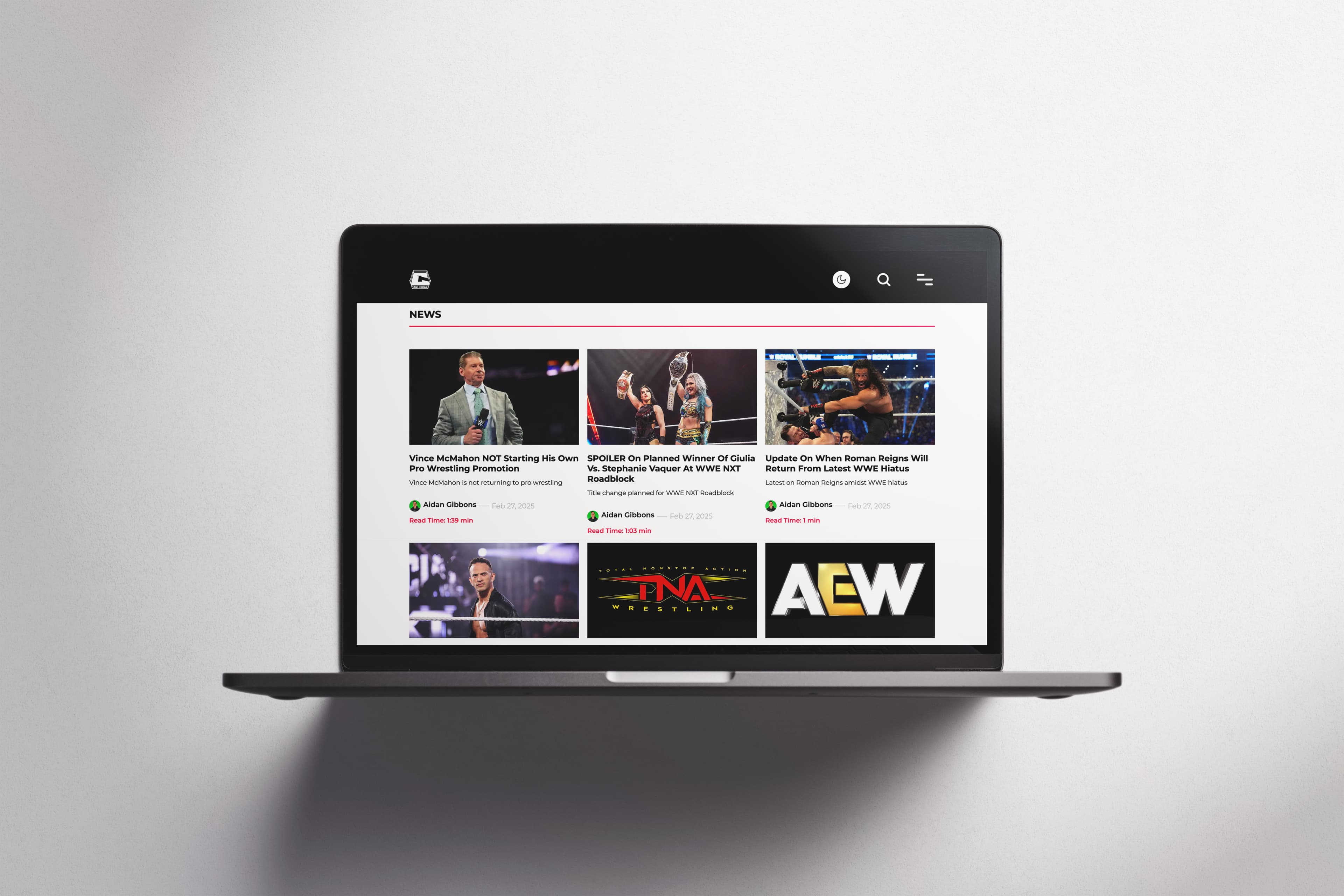 Cultaholic website on macbook