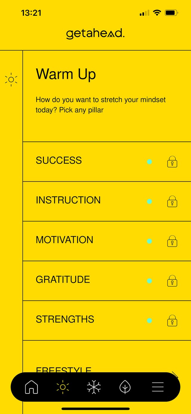 Getahead app screen 3