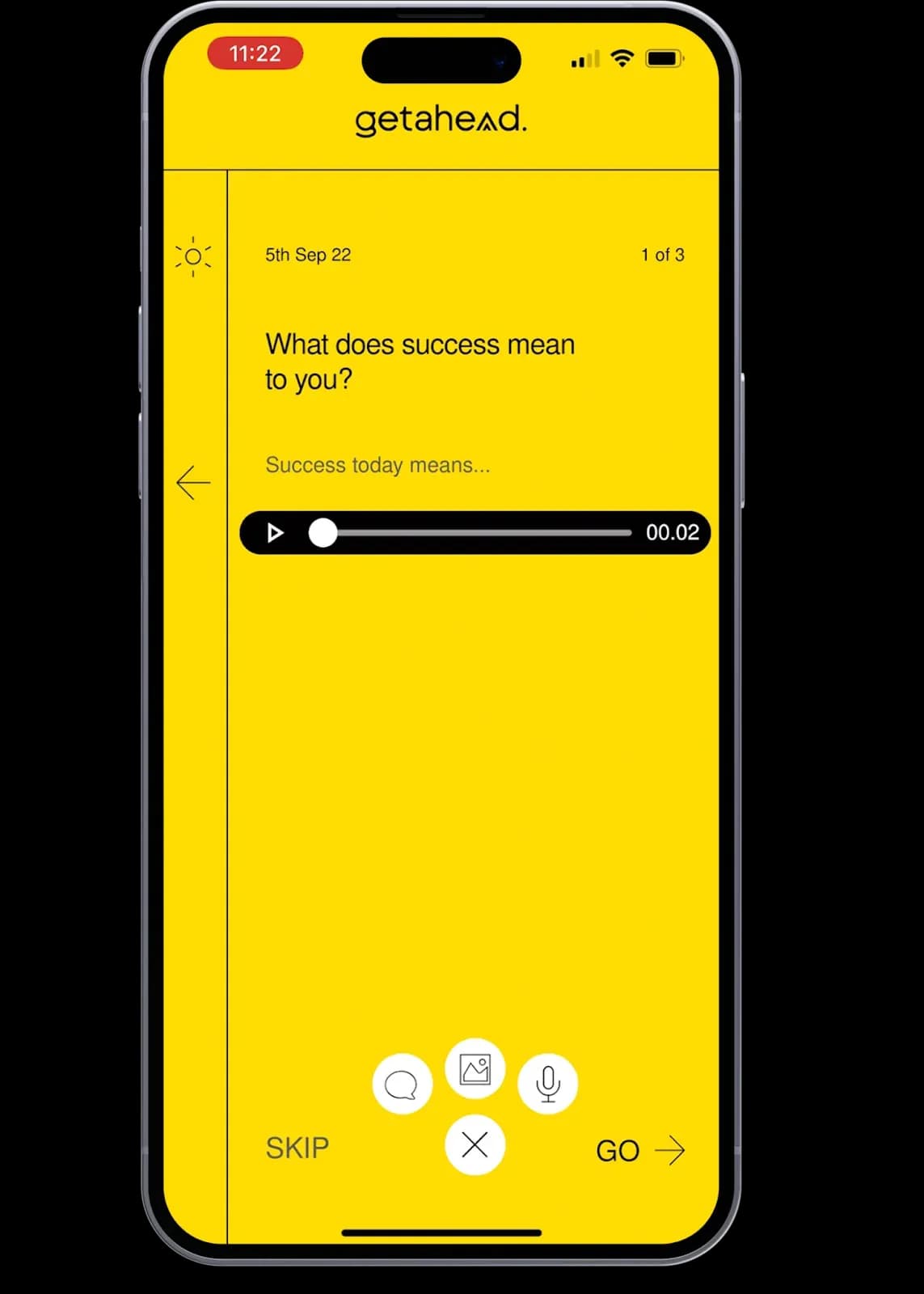Getahead Mindset App voice note feature
