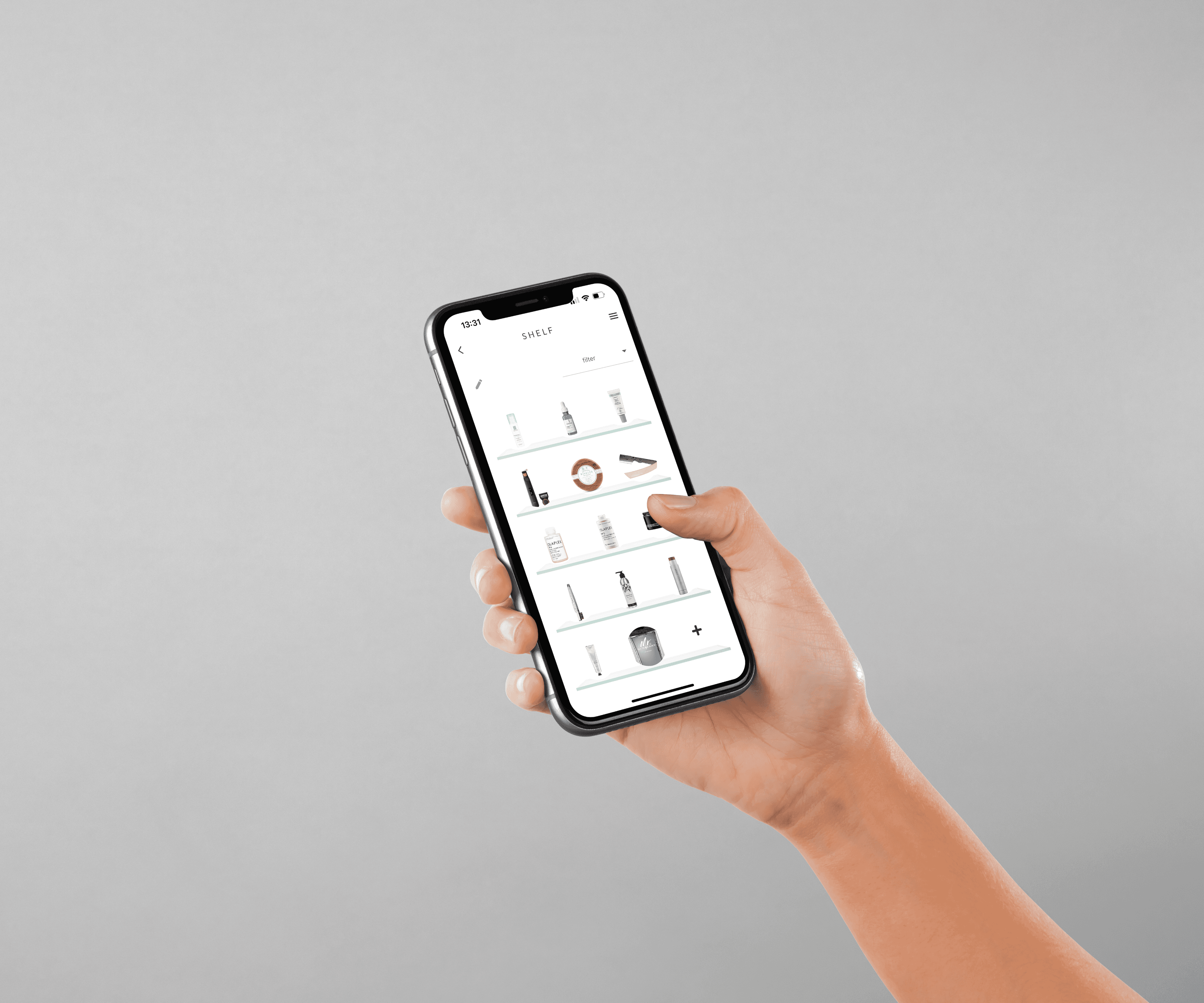 The SKIN app being used on an apple iPhone