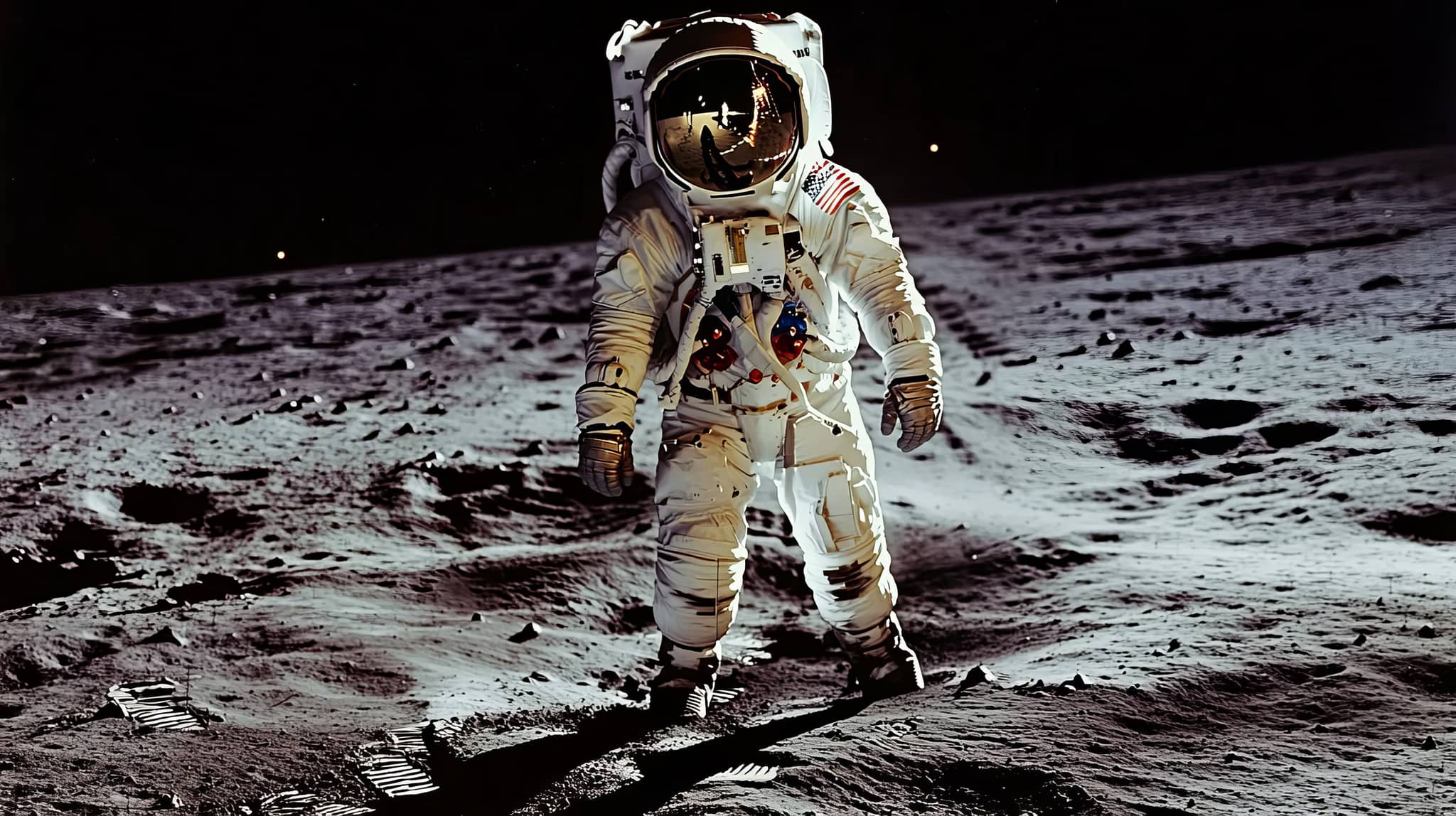 Spaceman on the moon