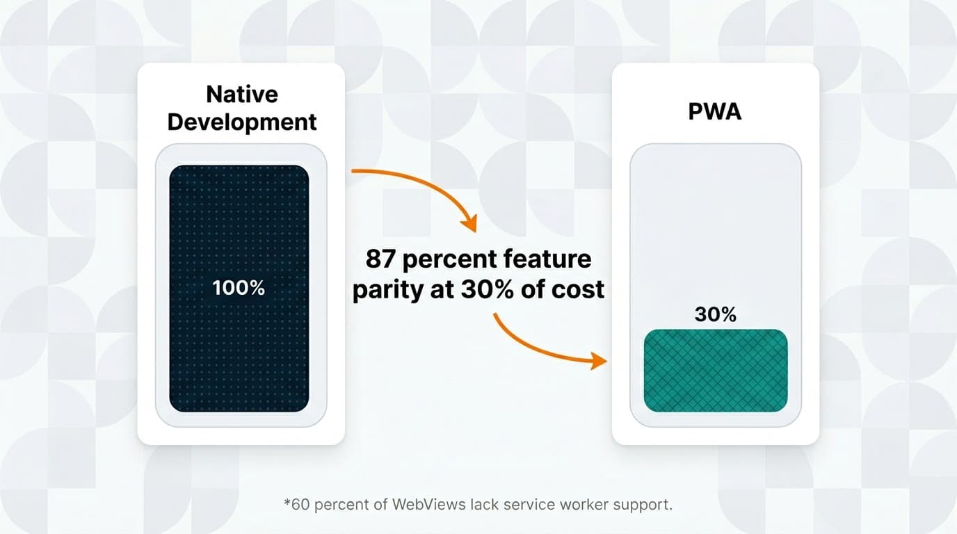 cost comparison infographic for progressive web apps