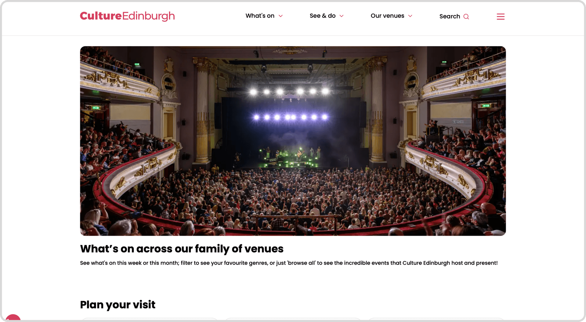 Venue Listing Culture Edinburgh