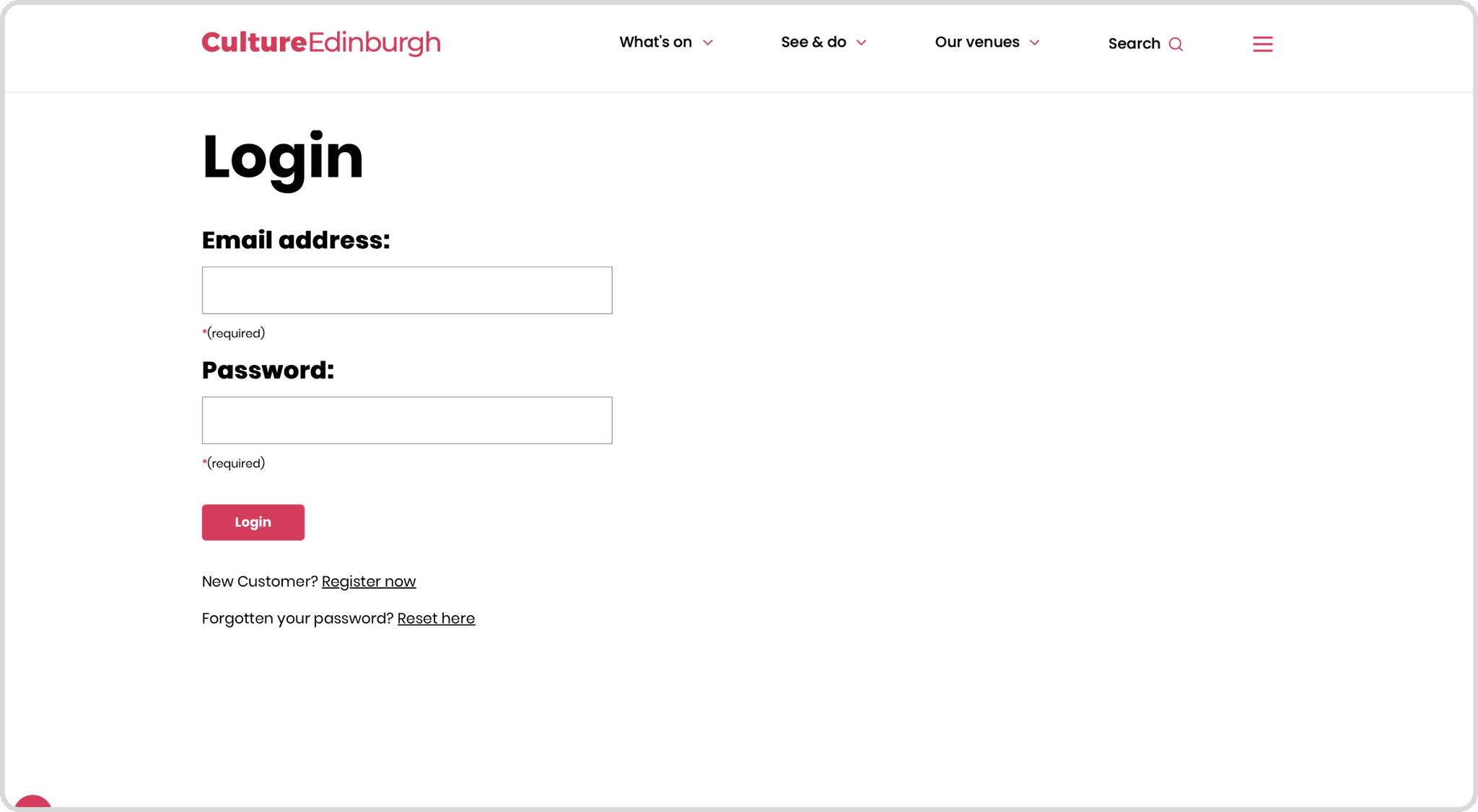 Culture edinburgh login