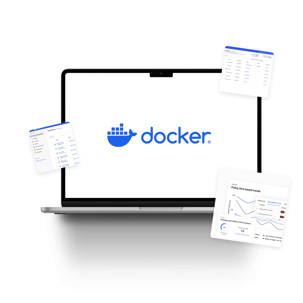 Docker logo on macbook
