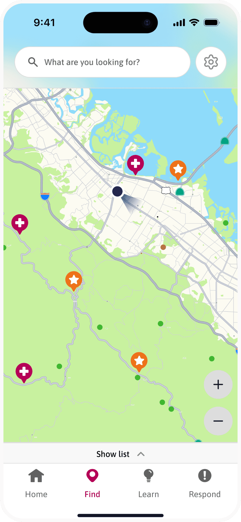 Turning Point app map function