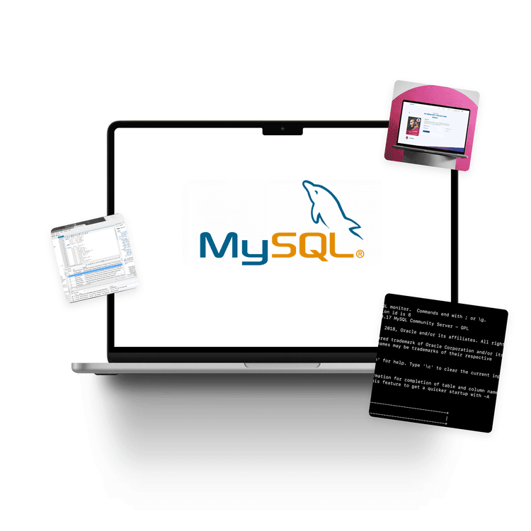 Mysql logo on macbook