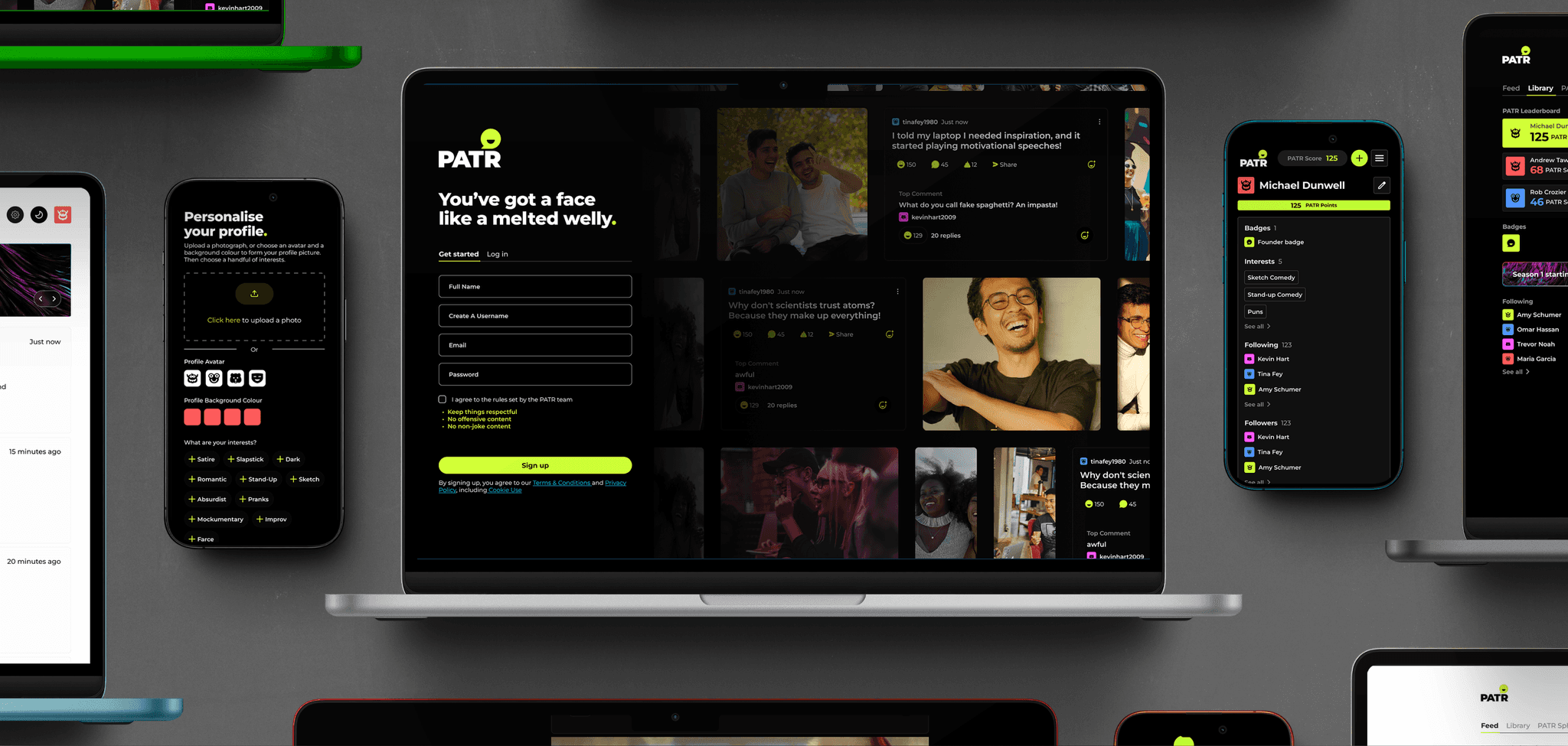Patr website on a macbook