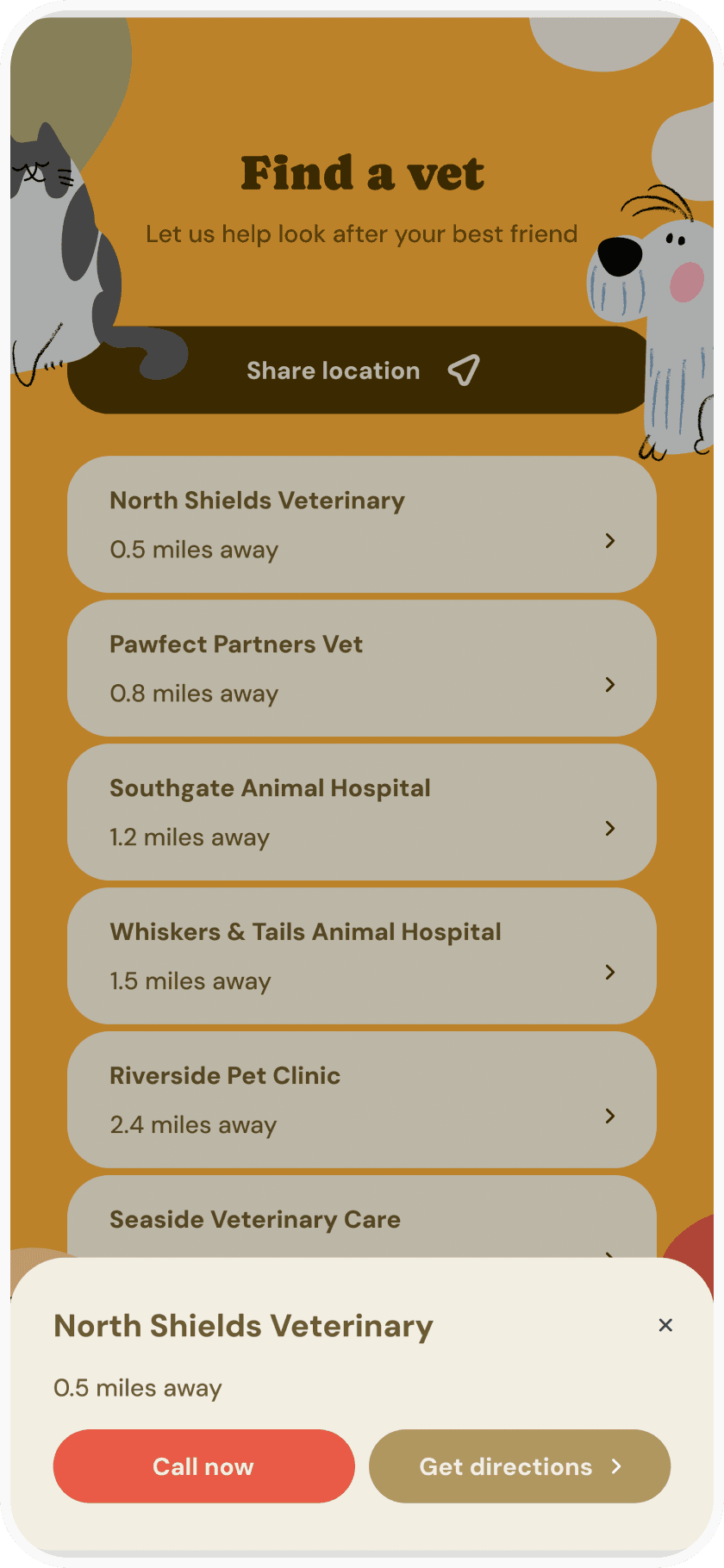 Paws and protect find a vet