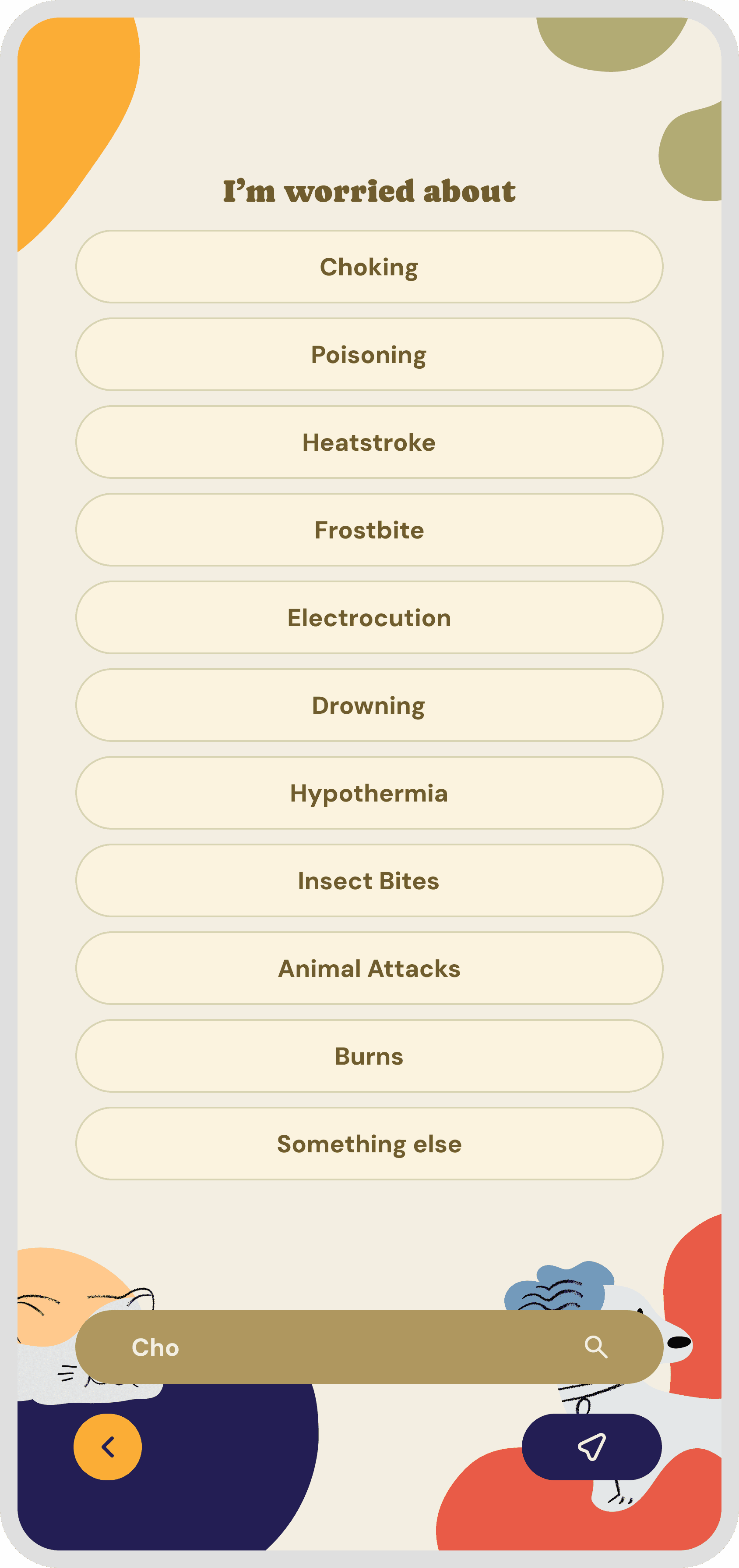 Paws and Protect diagnostic screen