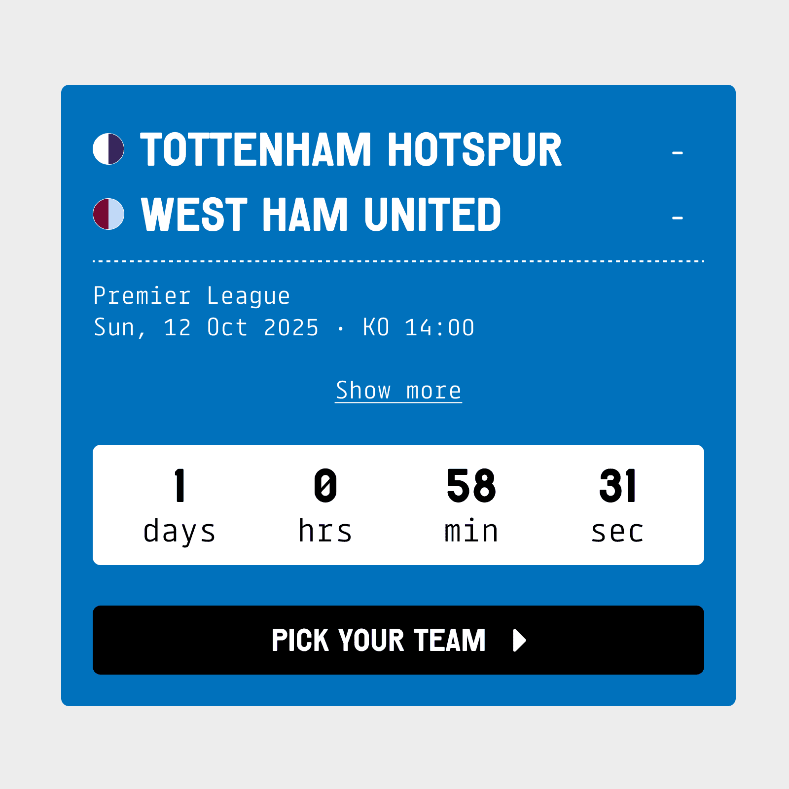Tottenham Hotspur Score