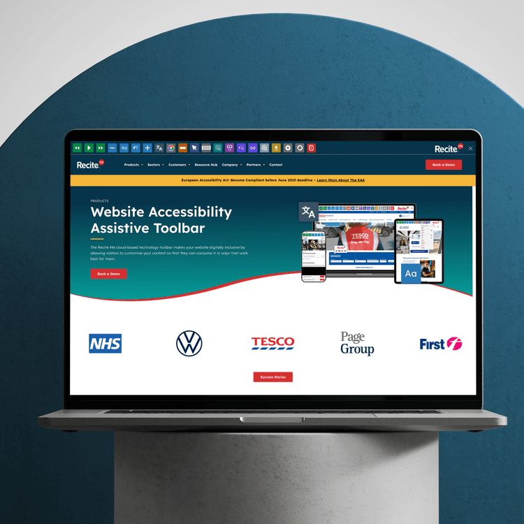 Recite me website body imag