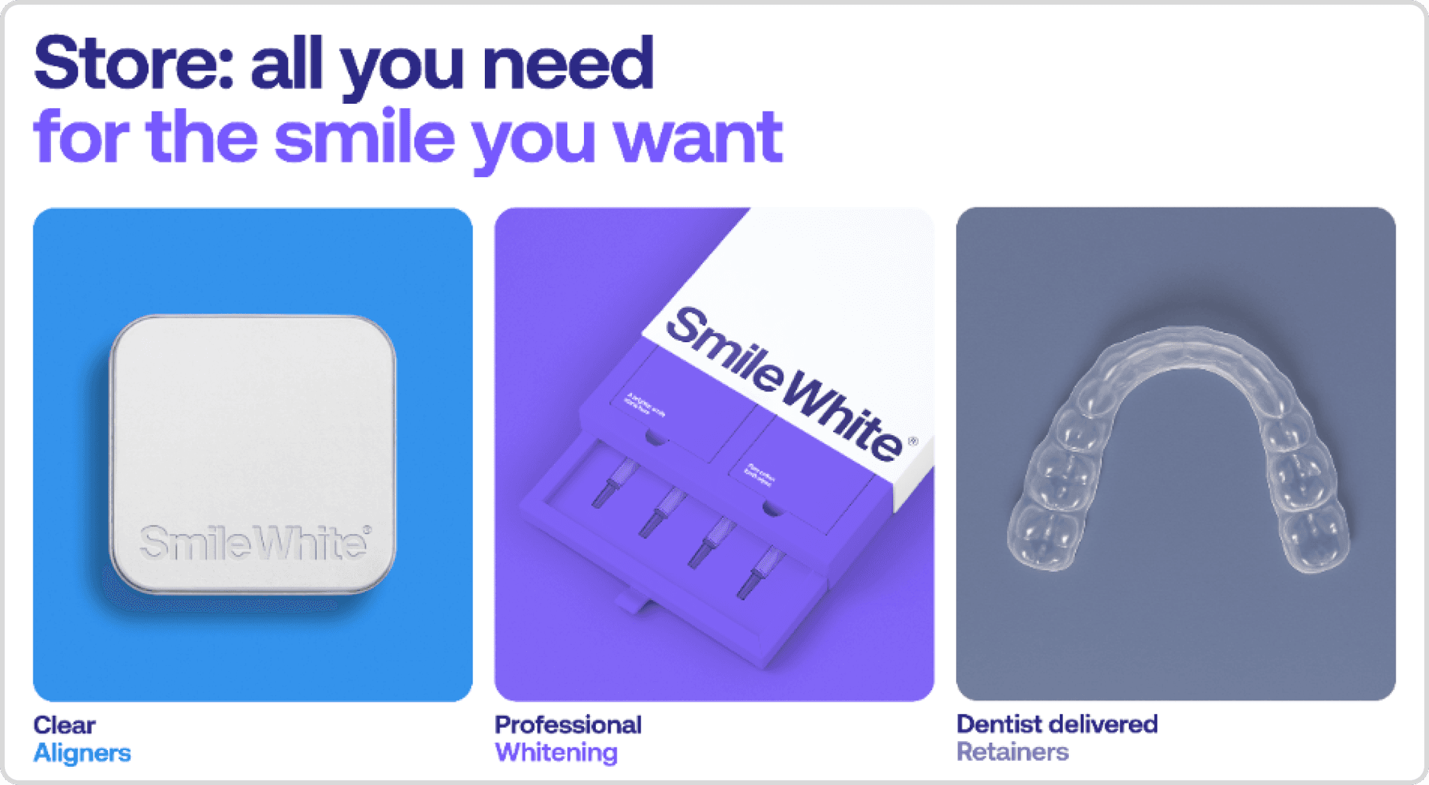 Smile white sales component