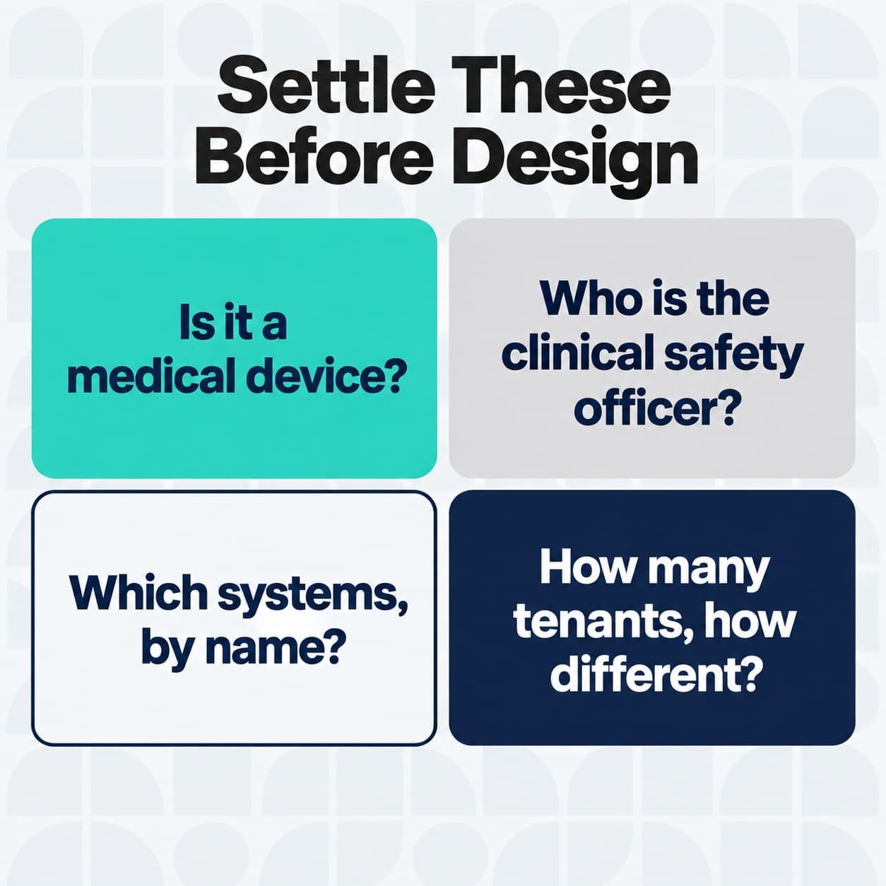 Four questions to answer before designing a healthtech platform.